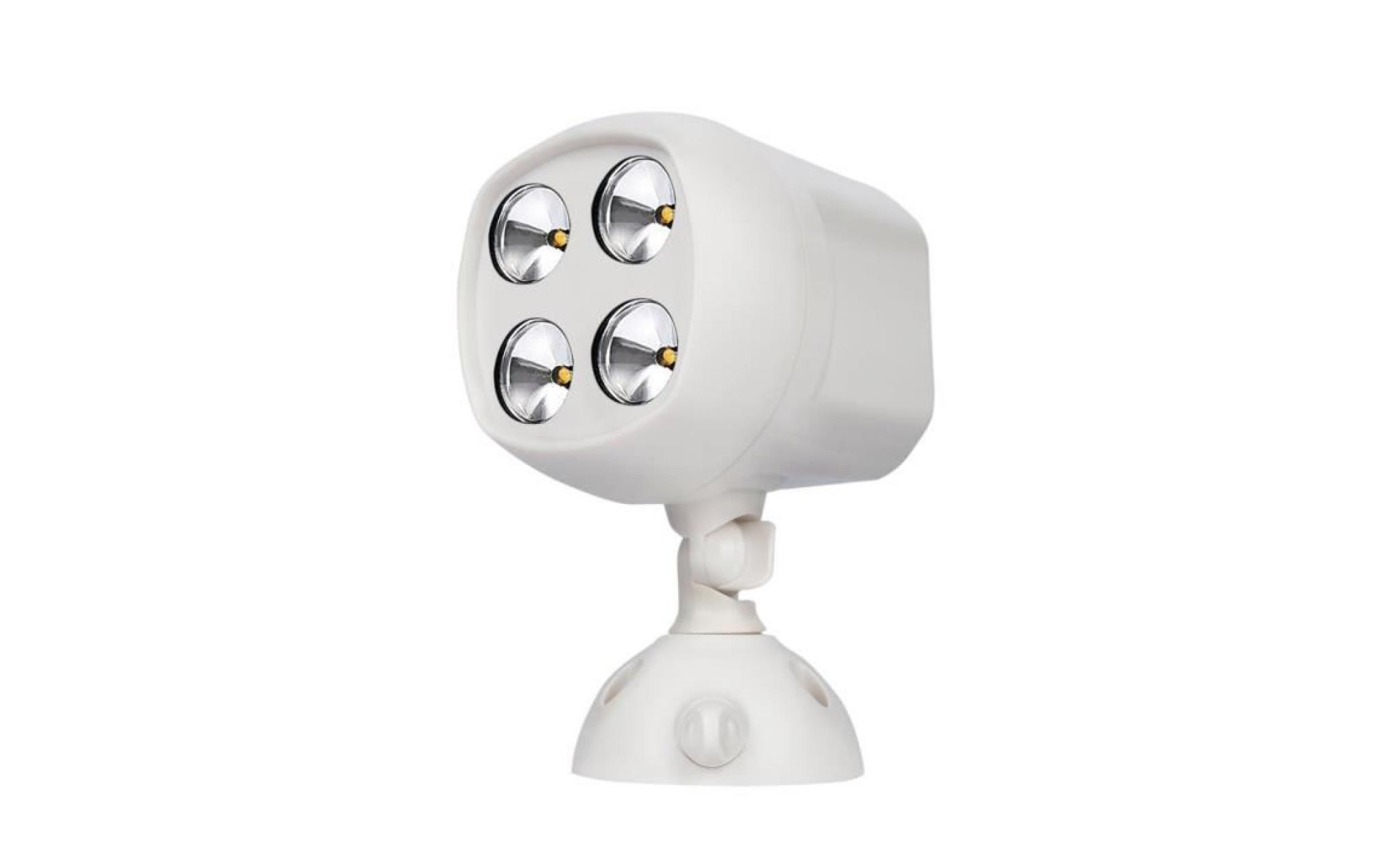 lampe à induction lampe projecteur 4 led flood lumineuse ip65 600 lumens 8w blanc