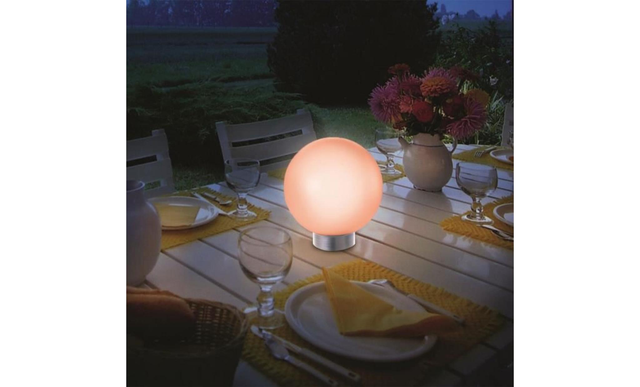 lampe boule solaire color 20 cm pas cher