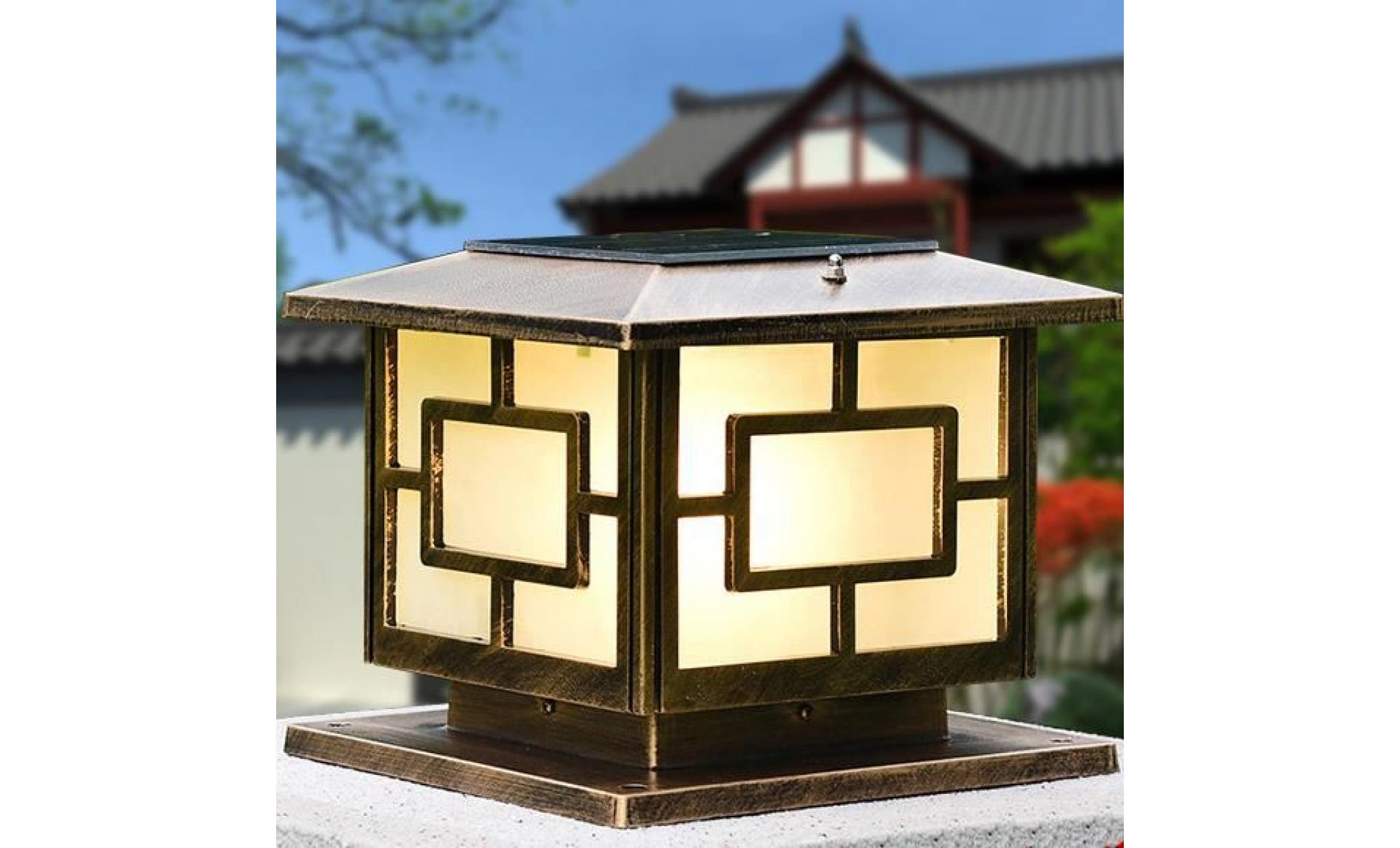 Lampe d'extérieur salaire, installé au jardin ou patio, à la mode chinoise  pas cher