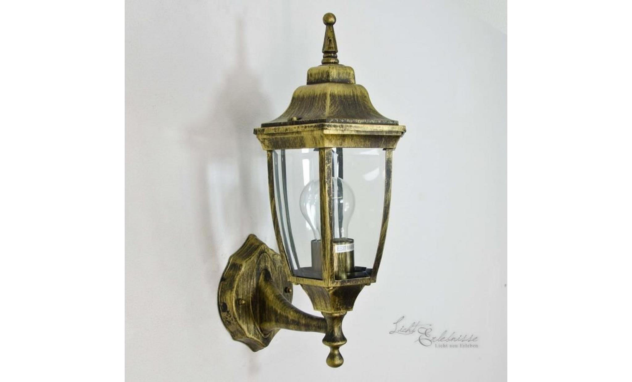 lampe de balcon exterieure verre doré aluminium antique lyon pas cher