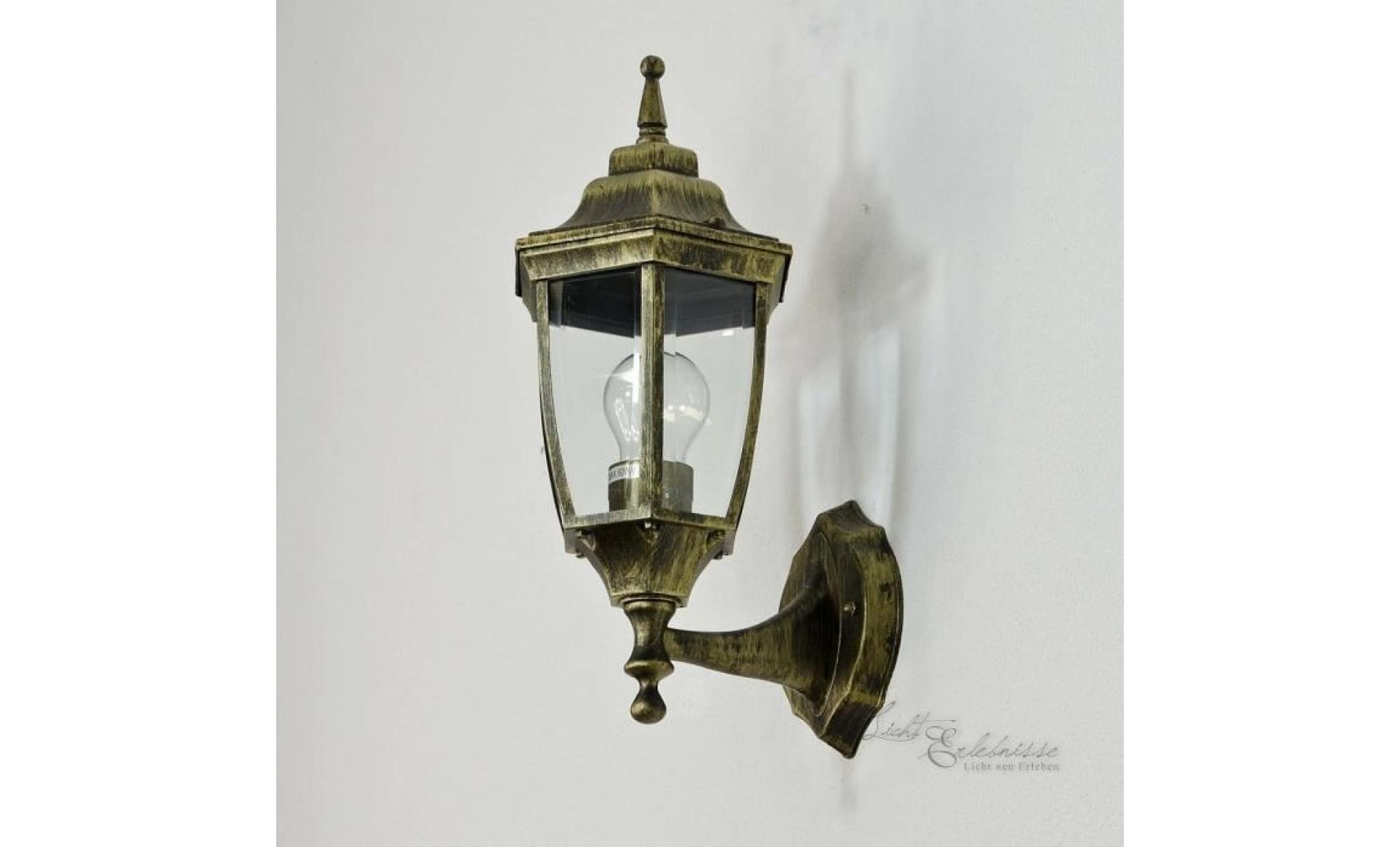 lampe de balcon exterieure verre doré aluminium antique lyon pas cher
