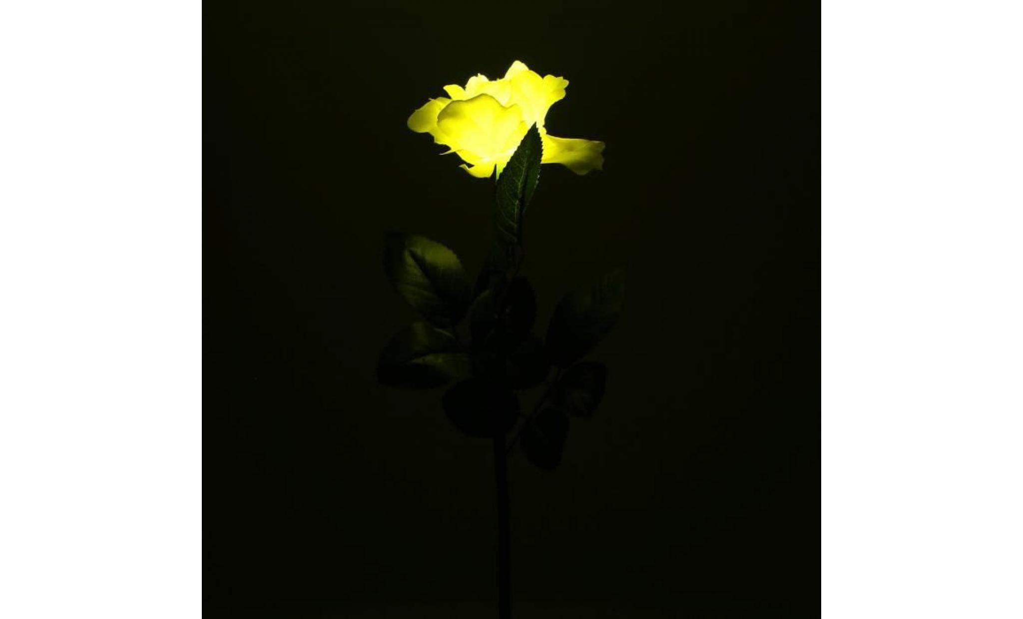lampe de fleure Énergie solaire jardin de roses extérieur 1.2v 0.15w uk jaune