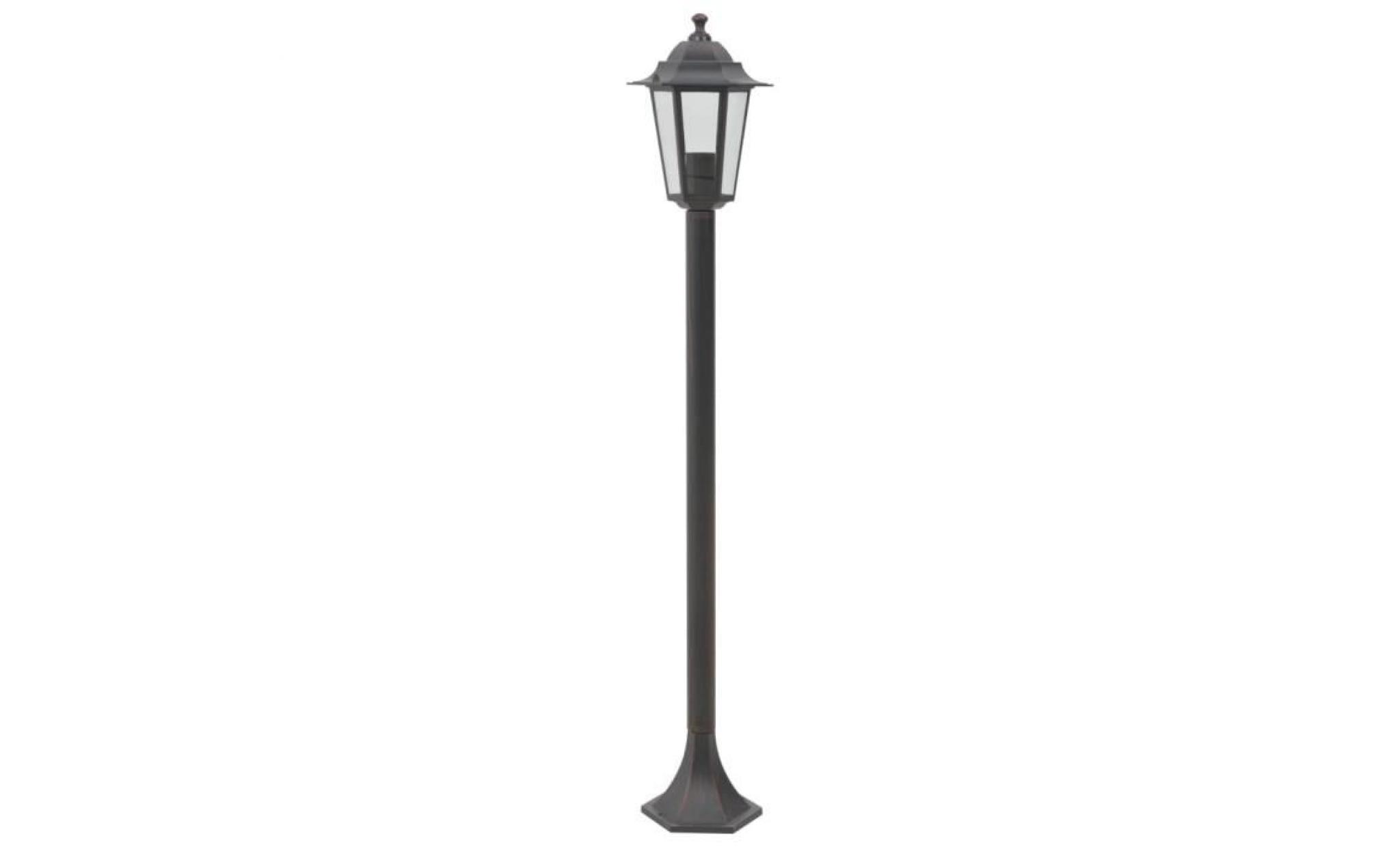 lampe de jardin à piquet 6 pcs e27 110 cm aluminium bronze pas cher