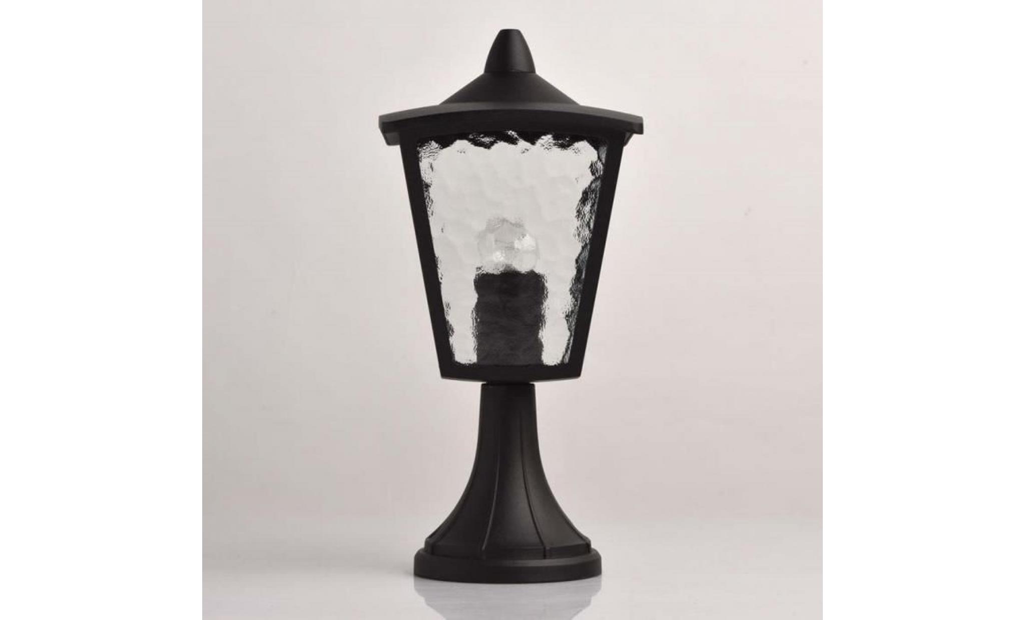 lampe de jardin lanterne contemporaine noir pas cher