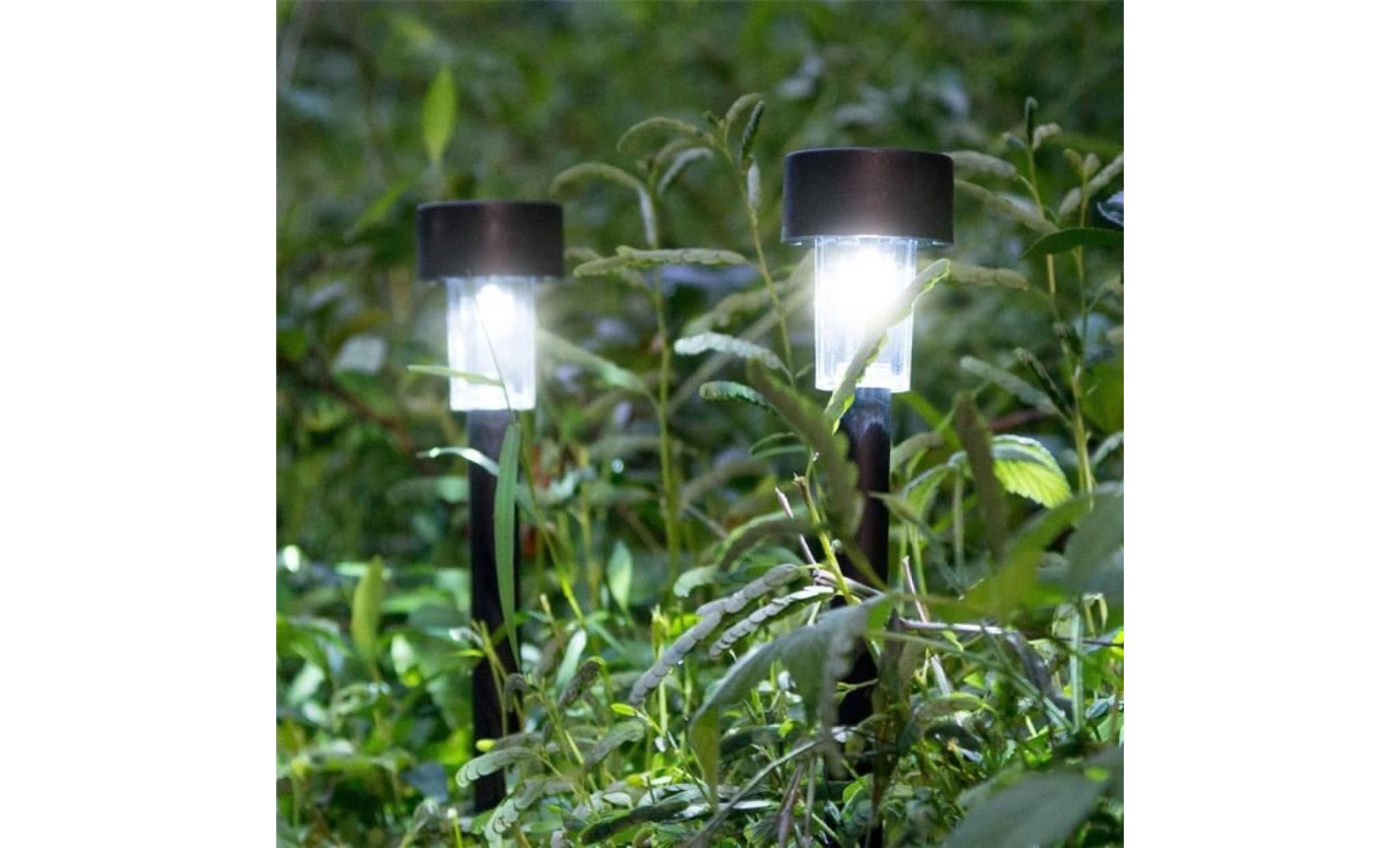 lampe dé jardin lumière blanche de lumière de pelouse solaire de 12pcs gd6 pas cher
