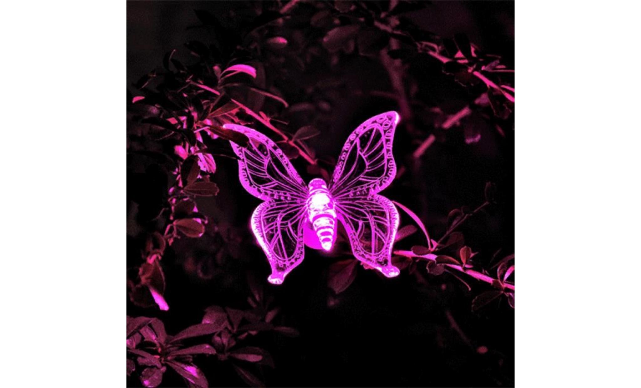 lampe dé jardin lumière extérieure de papillon de tige mince solaire   lumière de décoration de jardin gd77 pas cher