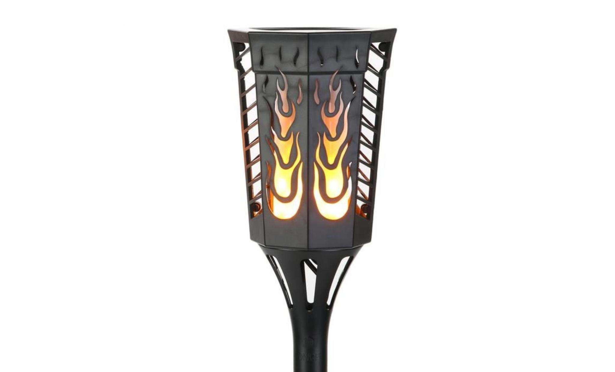 lampe de jardin solaire lampe led décorative feu imperméable résistante chaleur eclairage exterieur decoration pour jardin chemin pas cher