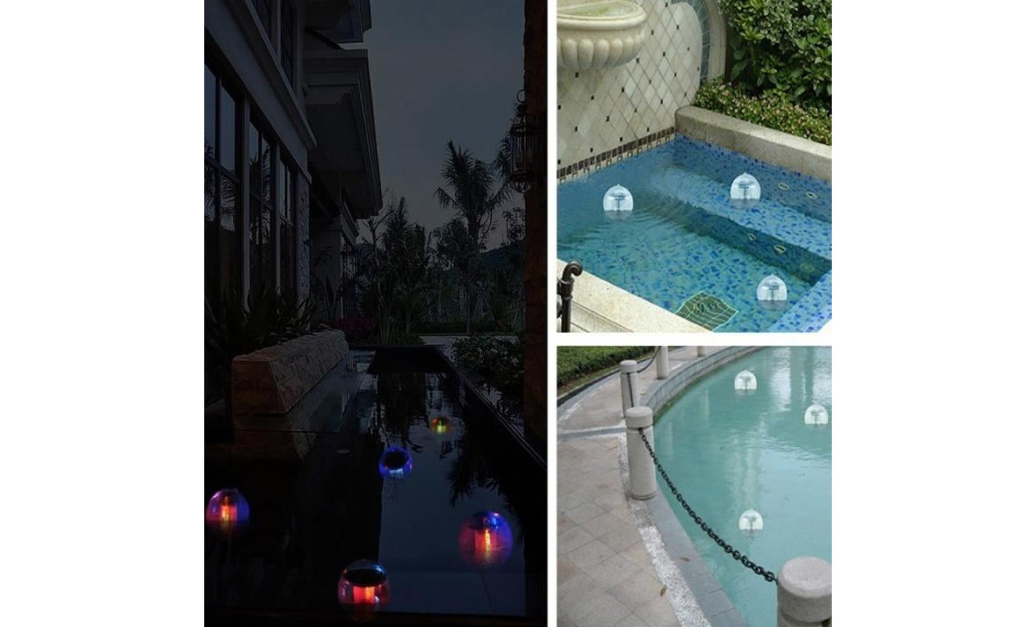 lampe de piscine solaire décorative rgb, ip65 2 pcs pas cher