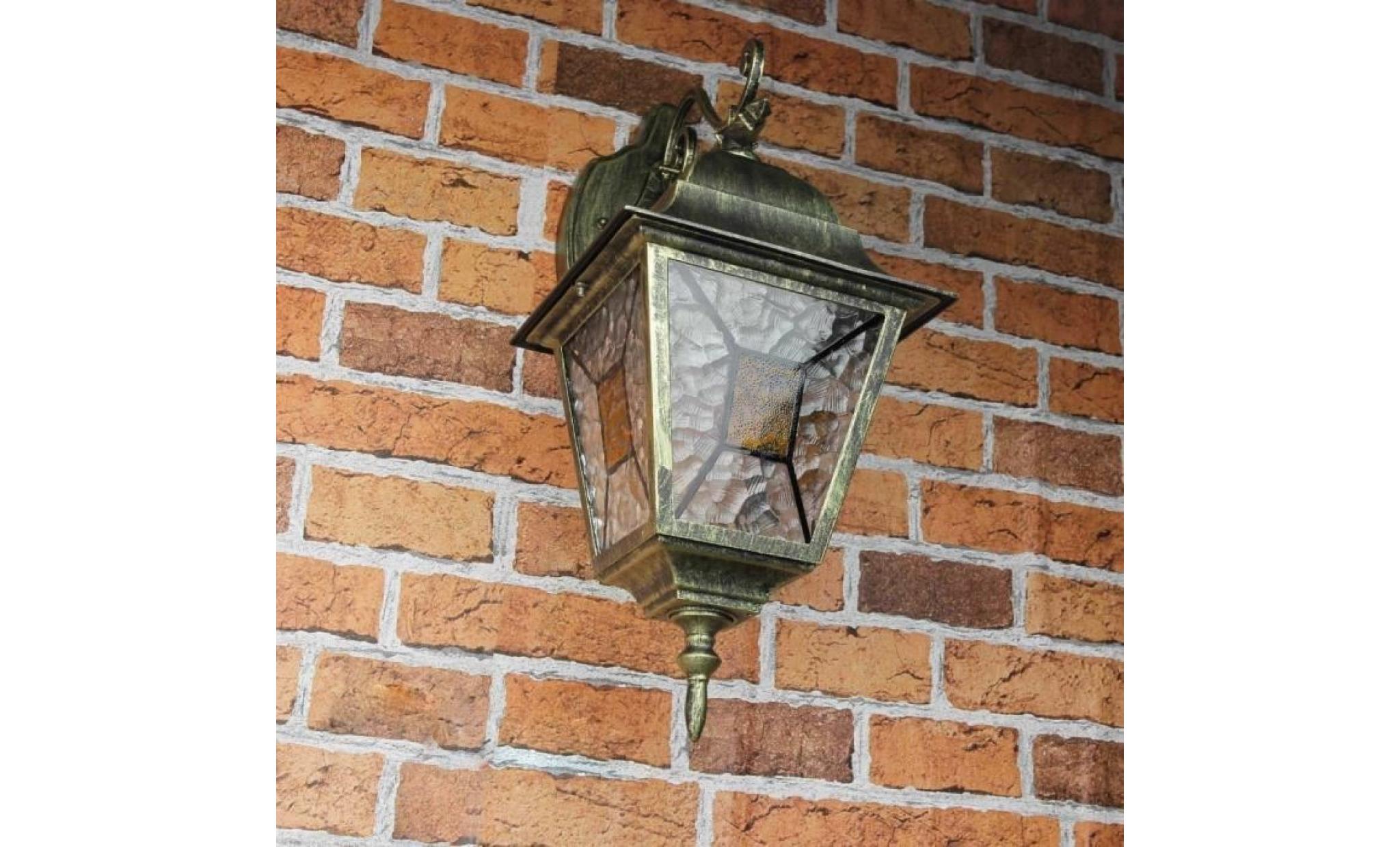 lampe exterieure xxl 44cm haut or antique e27 salzburg
