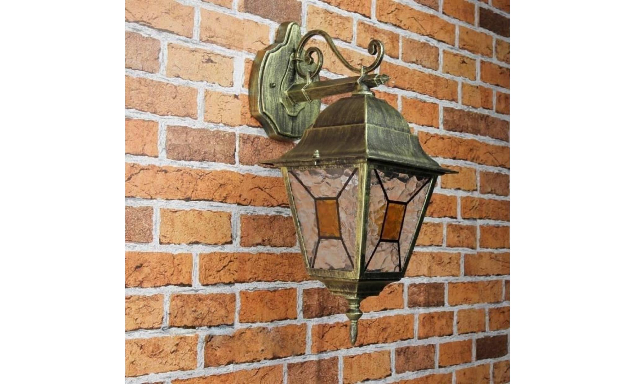 lampe exterieure xxl 44cm haut or antique e27 salzburg pas cher