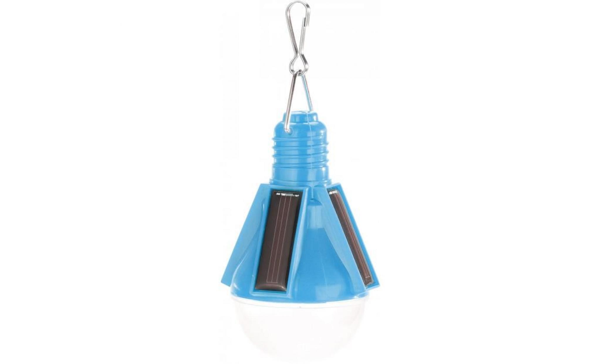 lampe festive solaire design ampoule   bleu