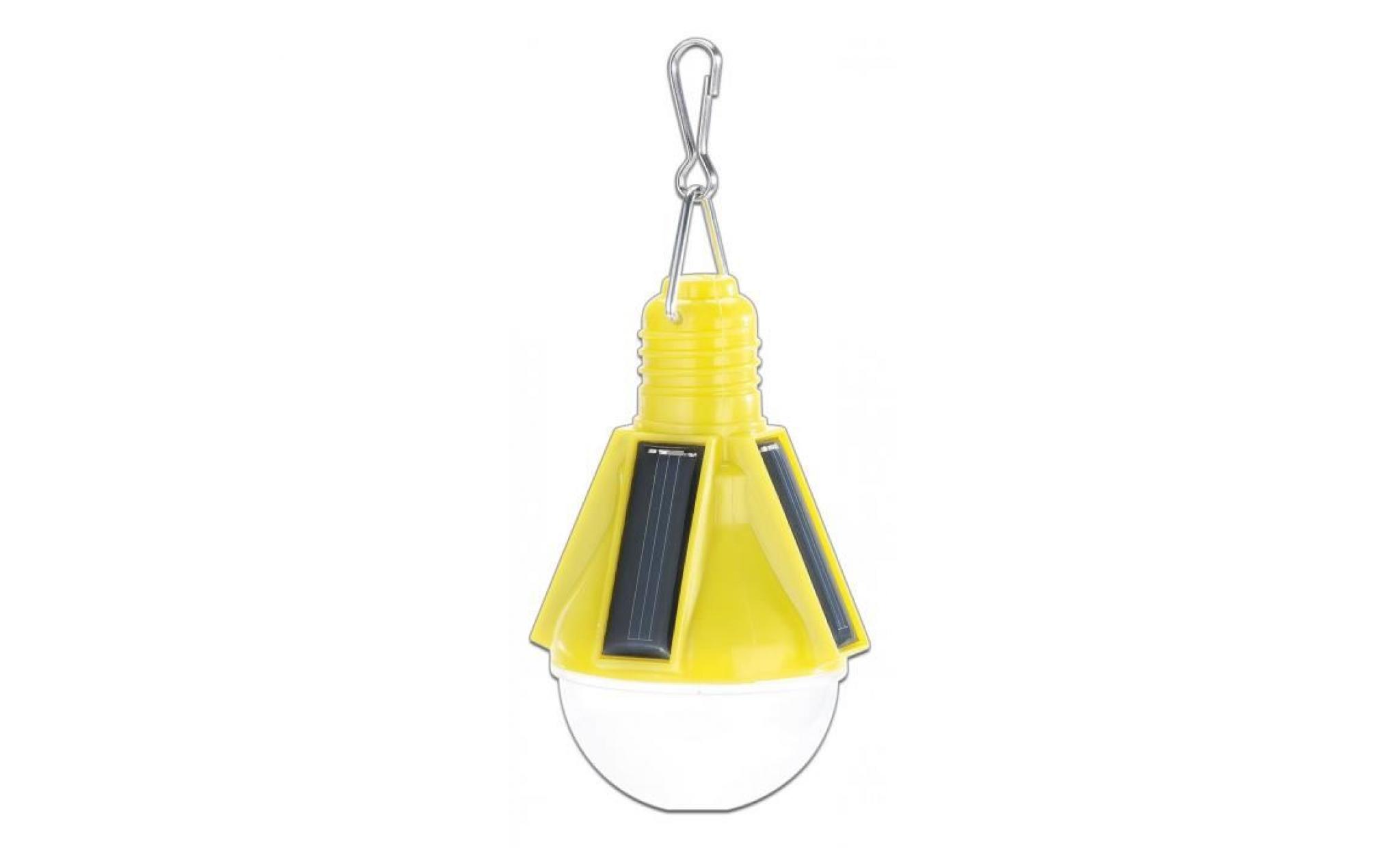 lampe festive solaire design ampoule   jaune