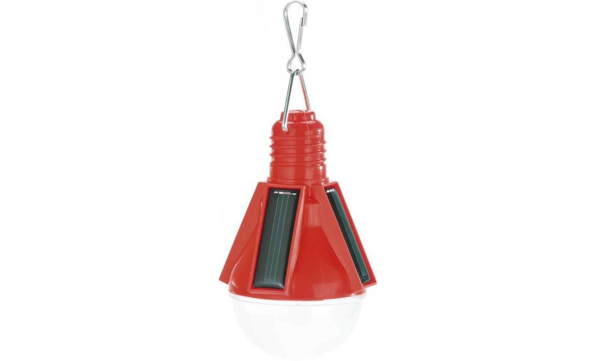 lampe festive solaire design ampoule   rouge