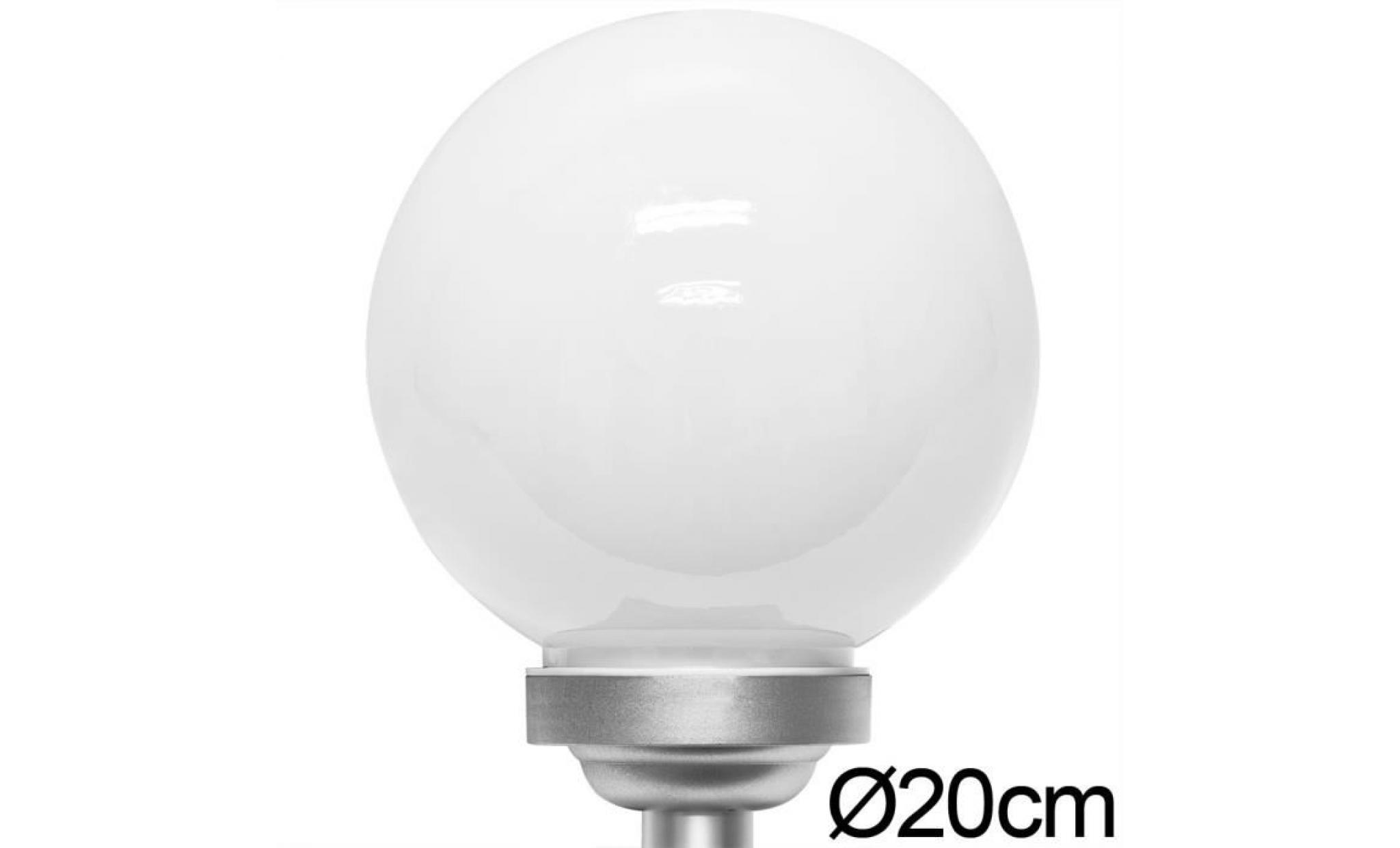 deuba | lampe solaire led • blanc opale • Ø 20cm | ecologique, économique, extérieur, boule, sphère lumineuse