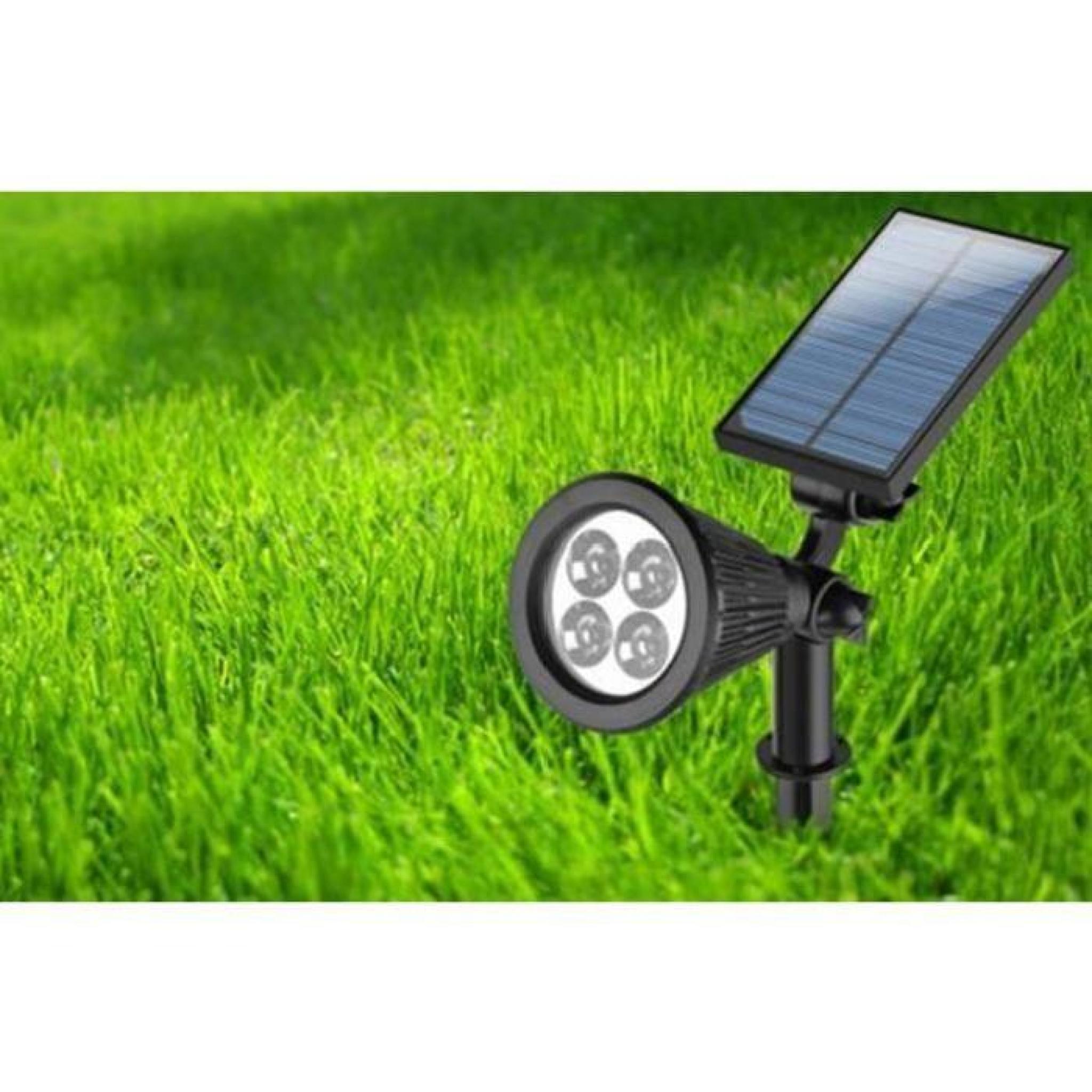Lampe Solaire 4 LED détecteur de mouvement etanche d'extérieur à énergie solaire de d'éclairage extérieur Sans Fil pour Jardin pas cher