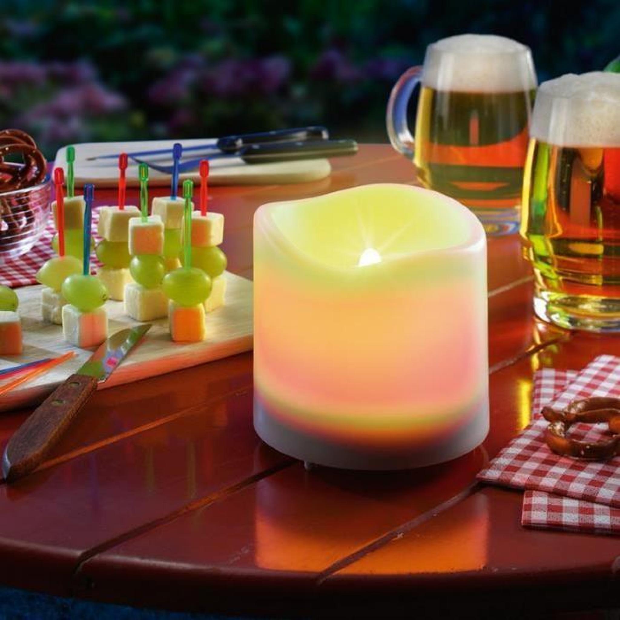 Lampe solaire bougie Candle Light pas cher