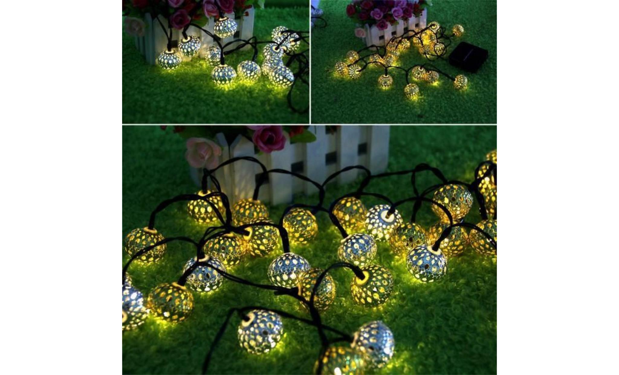 lampe solaire de décoration de fête de noël en plein air au maroc 20led pas cher