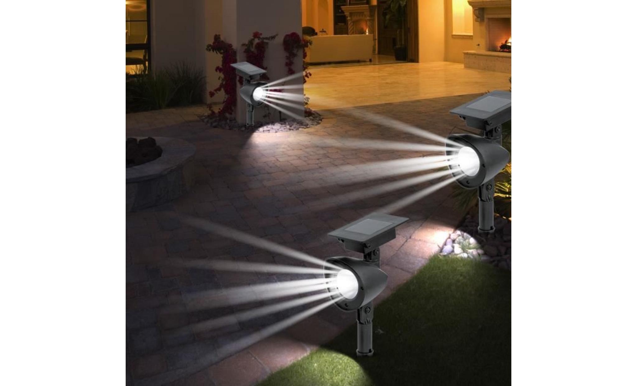 lampe solaire del luminaire extérieur éclairage led jardin terrasse borne à piquer pas cher