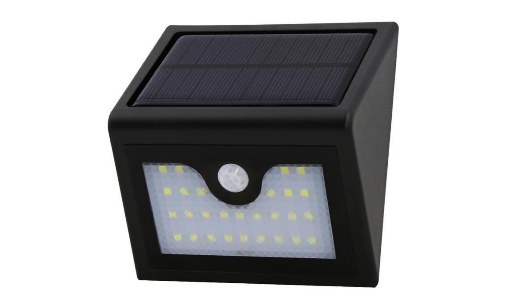 Lampe Solaire Etanche Faro Lumière 28 LED Sans Fil avec Détecteur de Mouvement et à Énergie Solaire pour Patio, Pont, Jardin etc