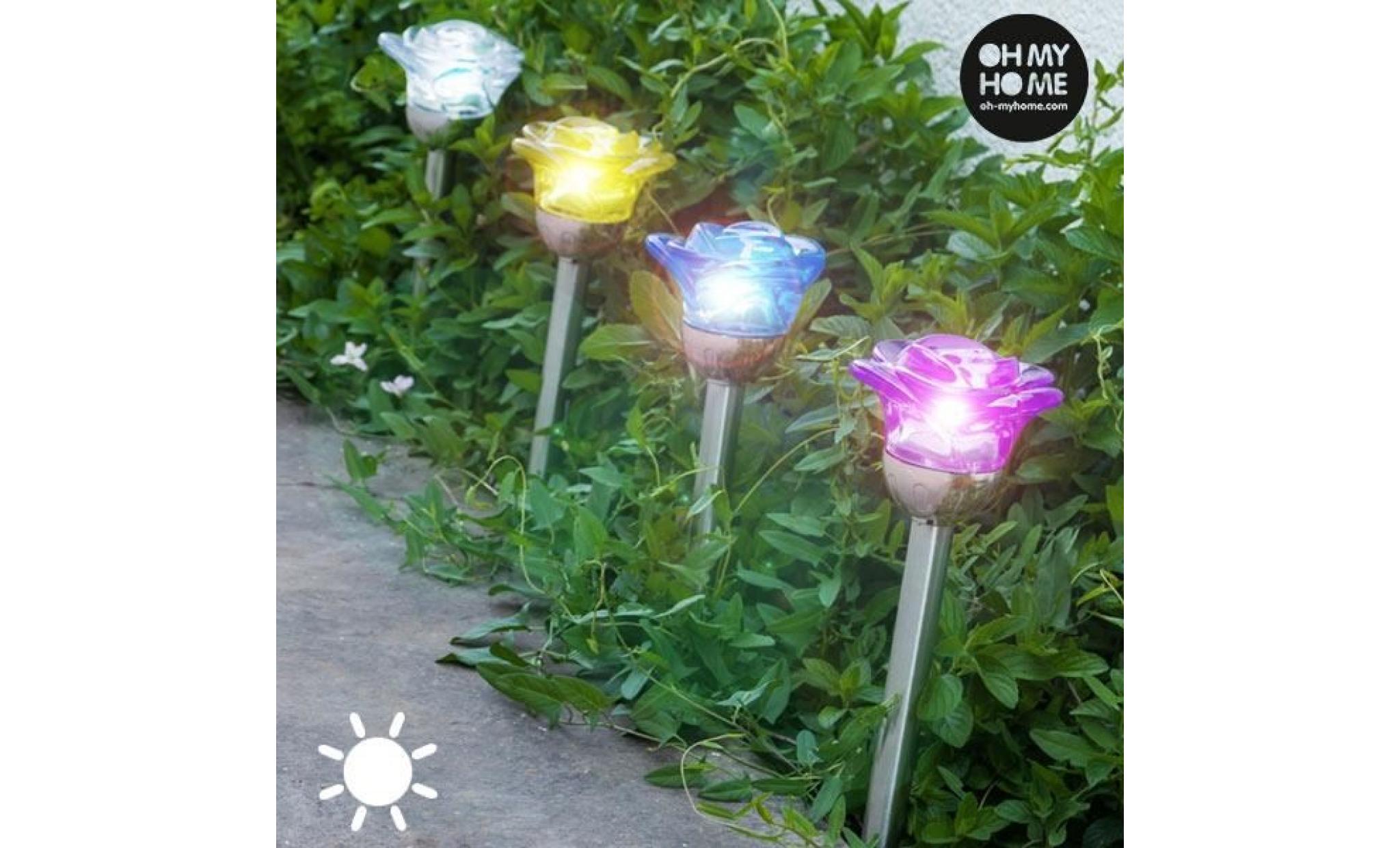 lampe solaire flower oh my home