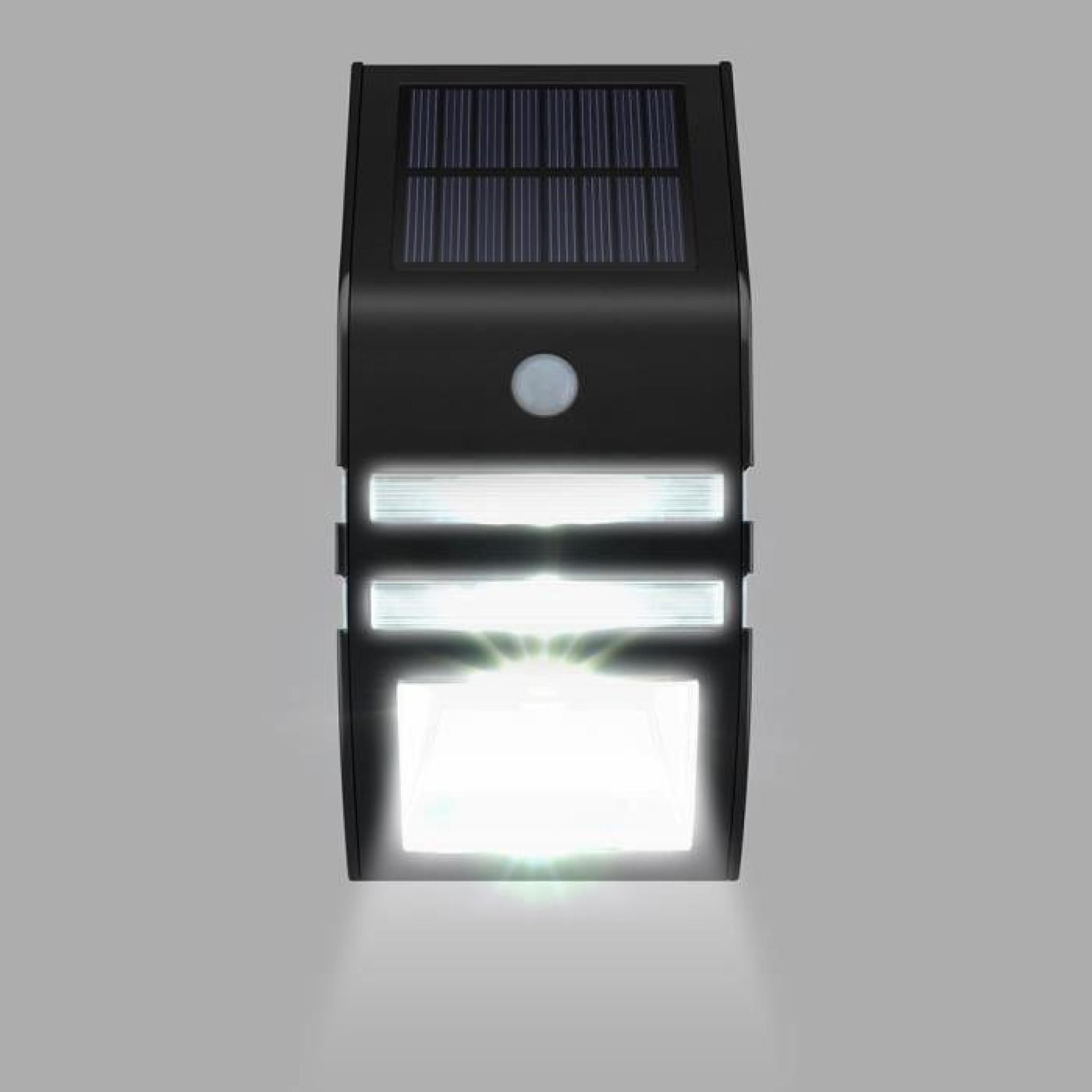 [Lampe Solaire Murale LED] Eclairage Solaires d'Extérieur Détecteurs de Mouvement Automatique Alimenté par l'Energie Solaire Idéa...
