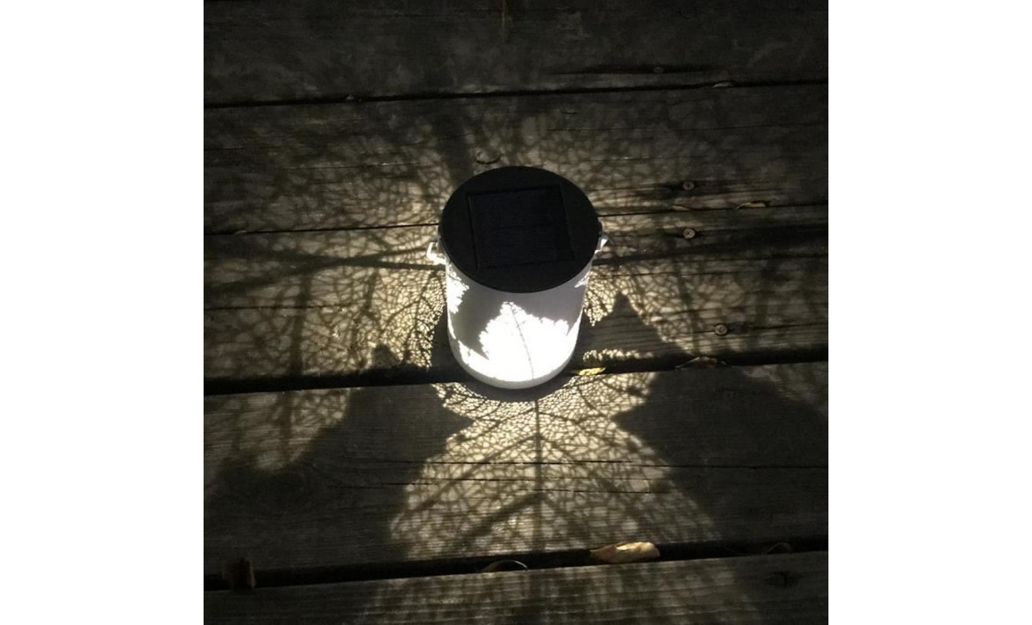lampes de jardin solaire (petite lampe cylindrique érable rétro) lumière chaude 299 pas cher