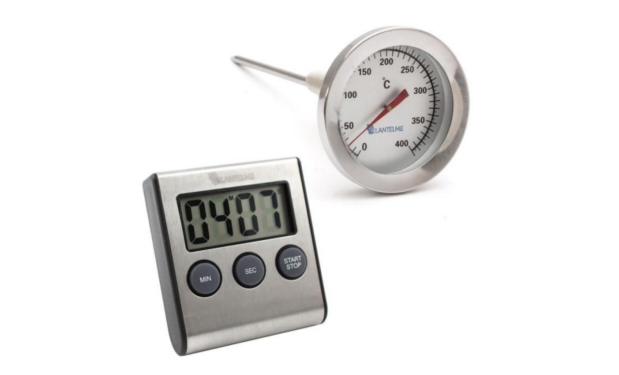 lantelme thermomètre de four 400°c    longueur du manche 150 mm et lantelme minuteur digital