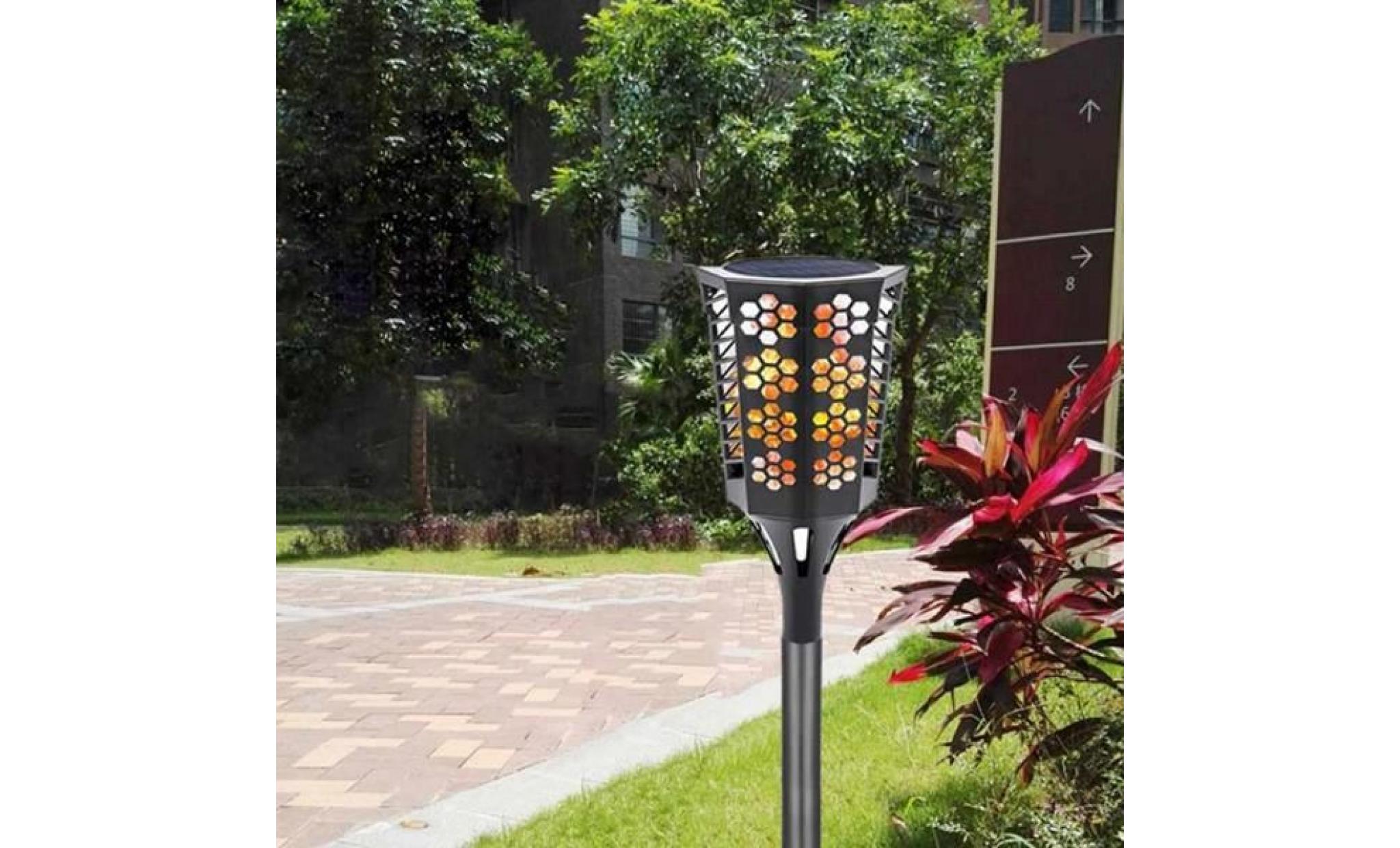 lavent 1w 96led balise borne lampe solaire de pelouse jardin exterieure flamme smd2835 ip65 dc3.7v