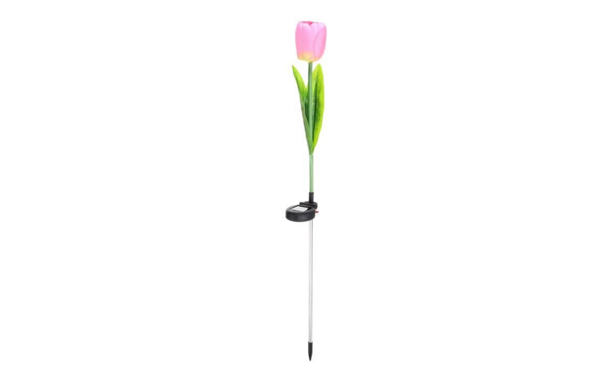lavent lampe solaire fleur tulipes eclairage d'extérieur rose pas cher