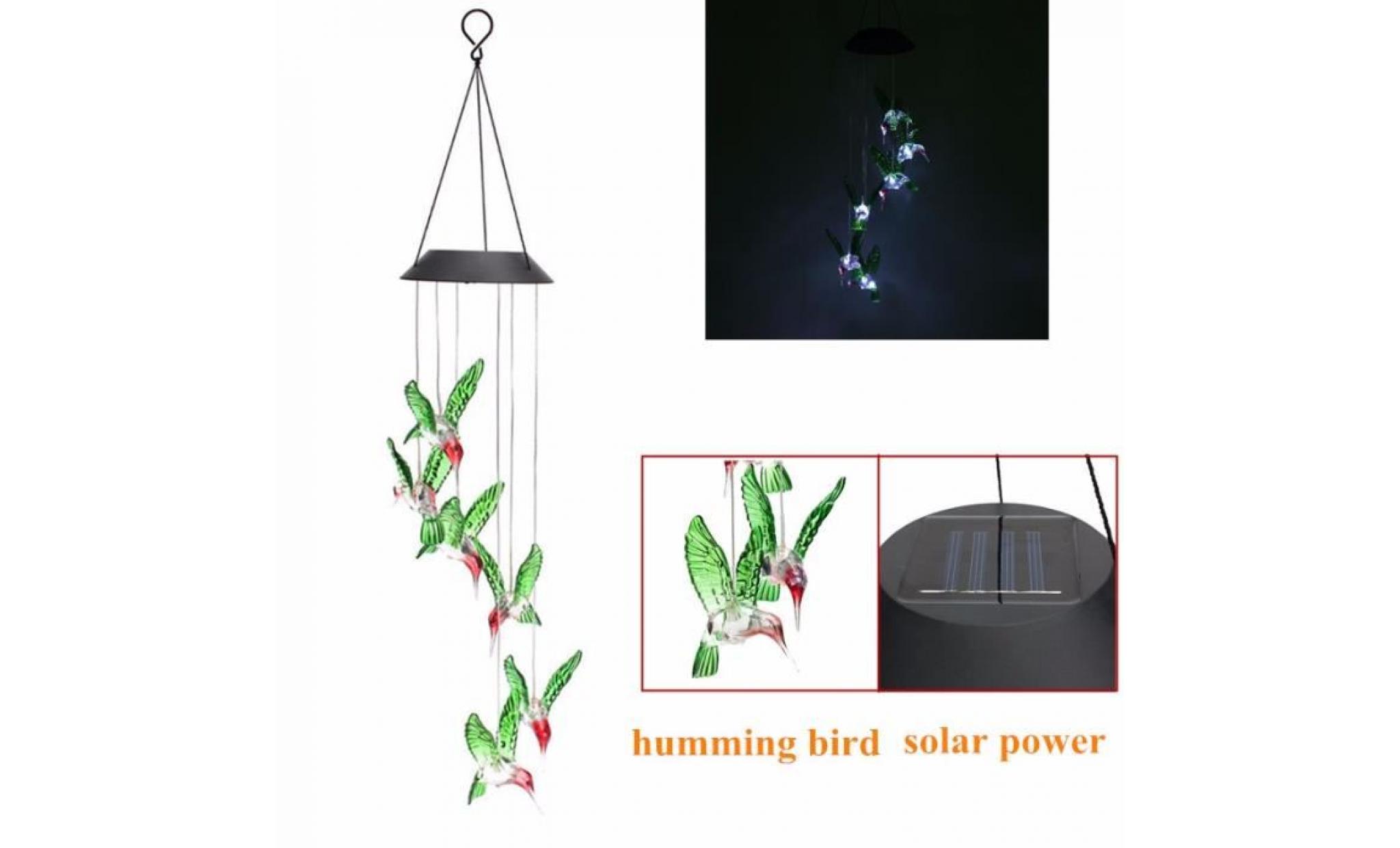 lavent suspension solaire exterieur jardin carillon éolien 1.2v 600mah pas cher