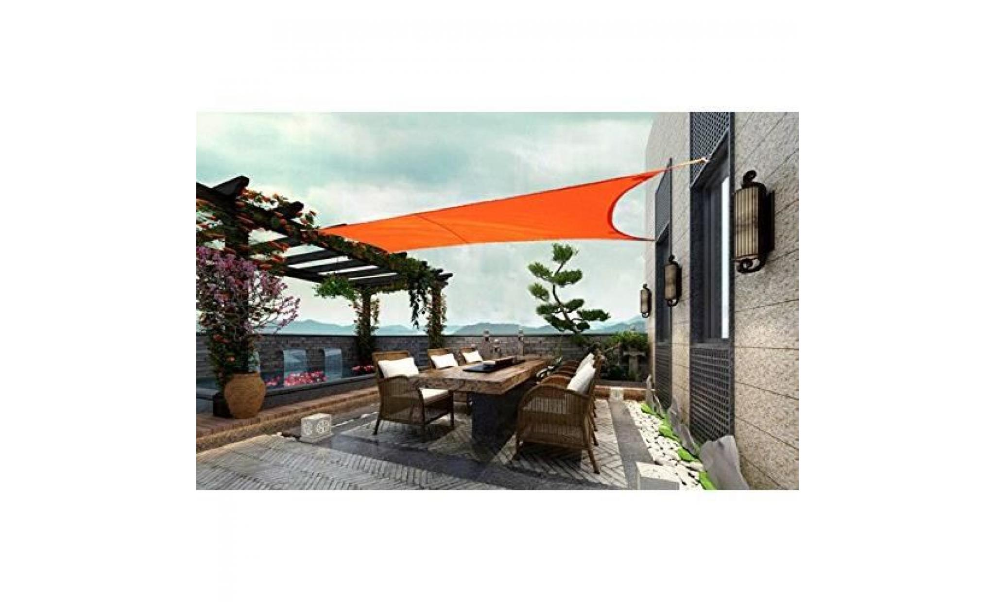 laxllent voiles d'ombrage,2.4x3m,orange, toile rectangulaire tissu anti uv imperméable à l'eau en polyester pour jardin,terrasse