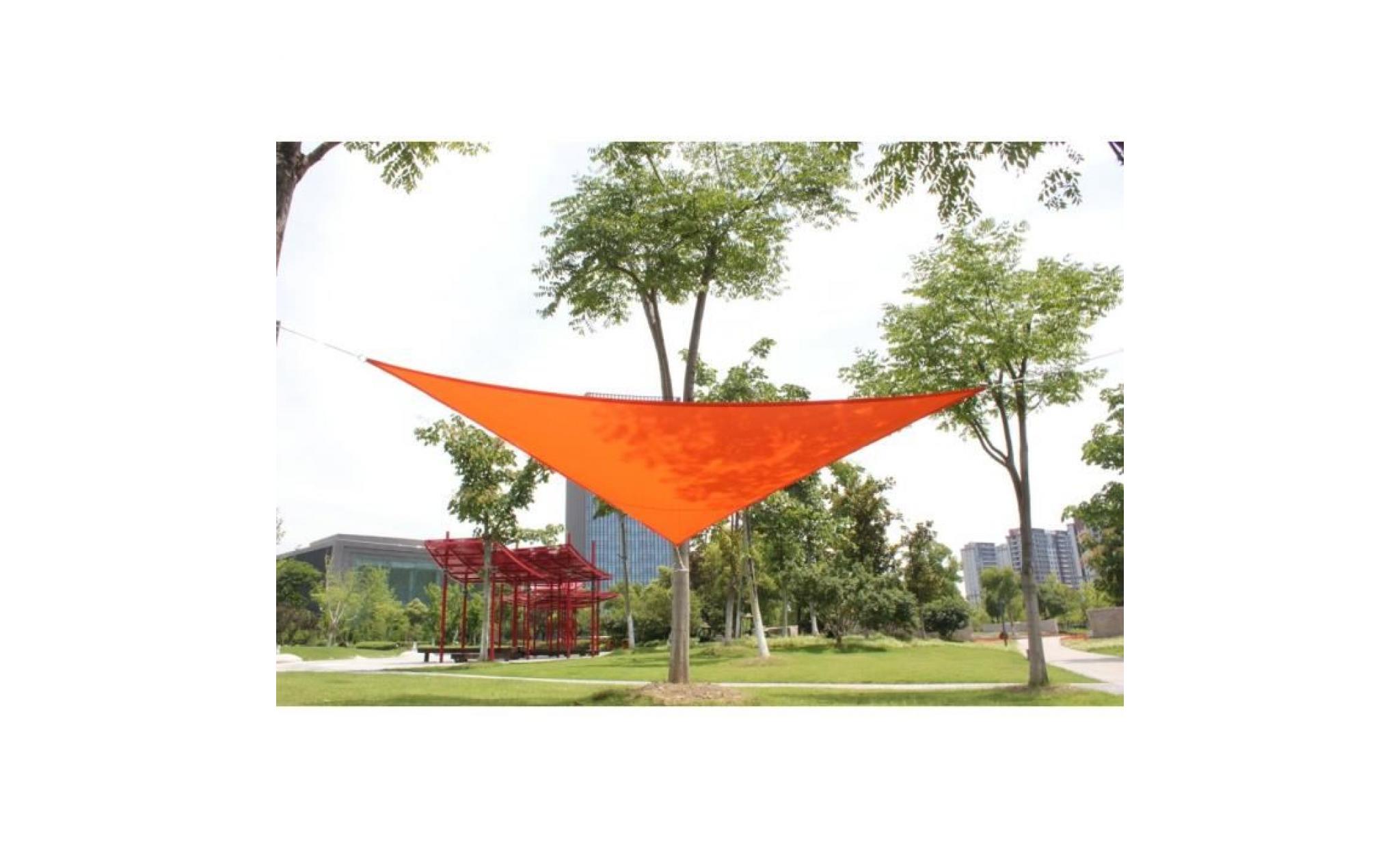 laxllent voiles d'ombrage,3.6x3.6x3.6m,orange,toile triangulaire tissu anti uv imperméable à l'eau en polyester pour jardin,terrasse