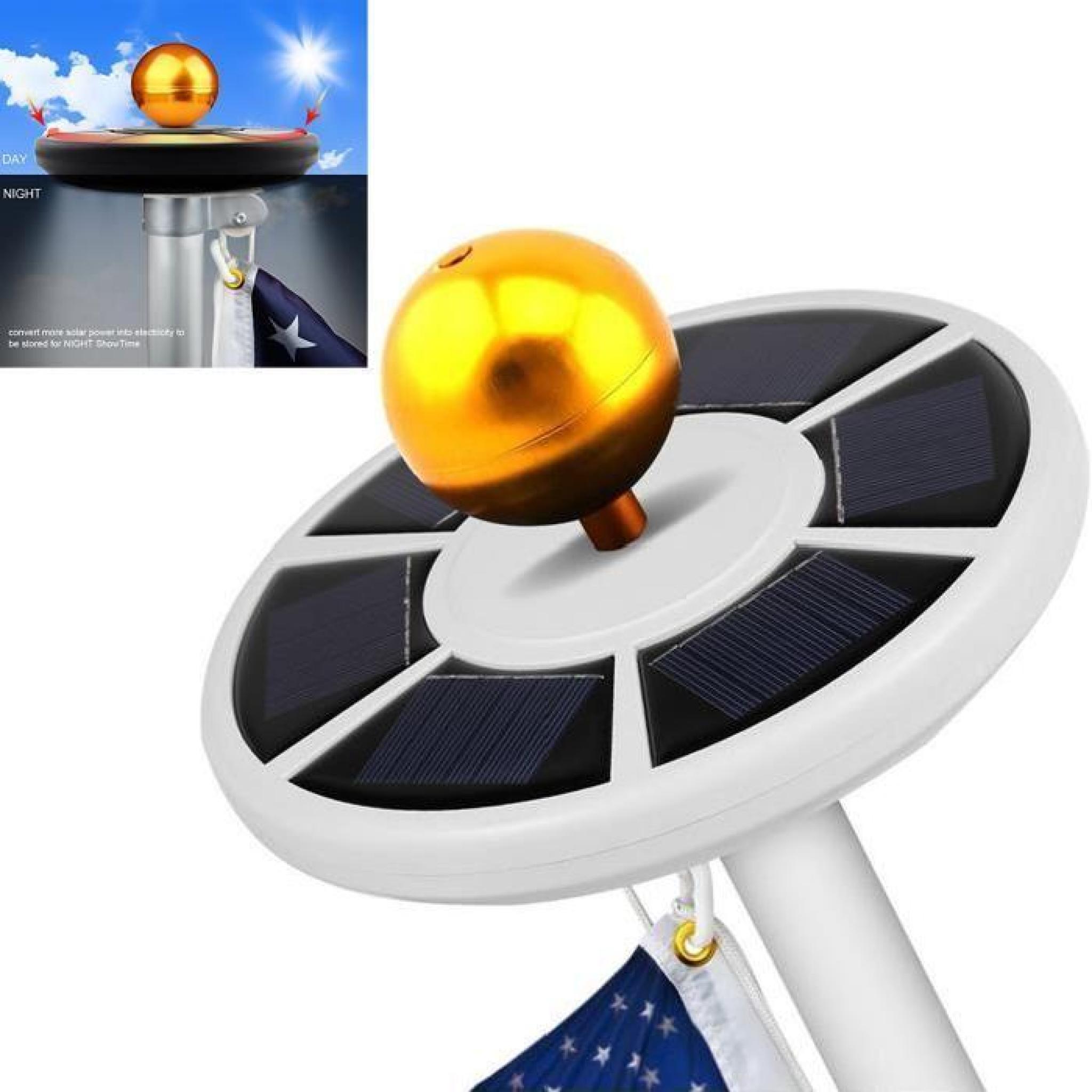 LCC® mât à énergie solaire LED lumière solaire Paysage Lampe pas cher