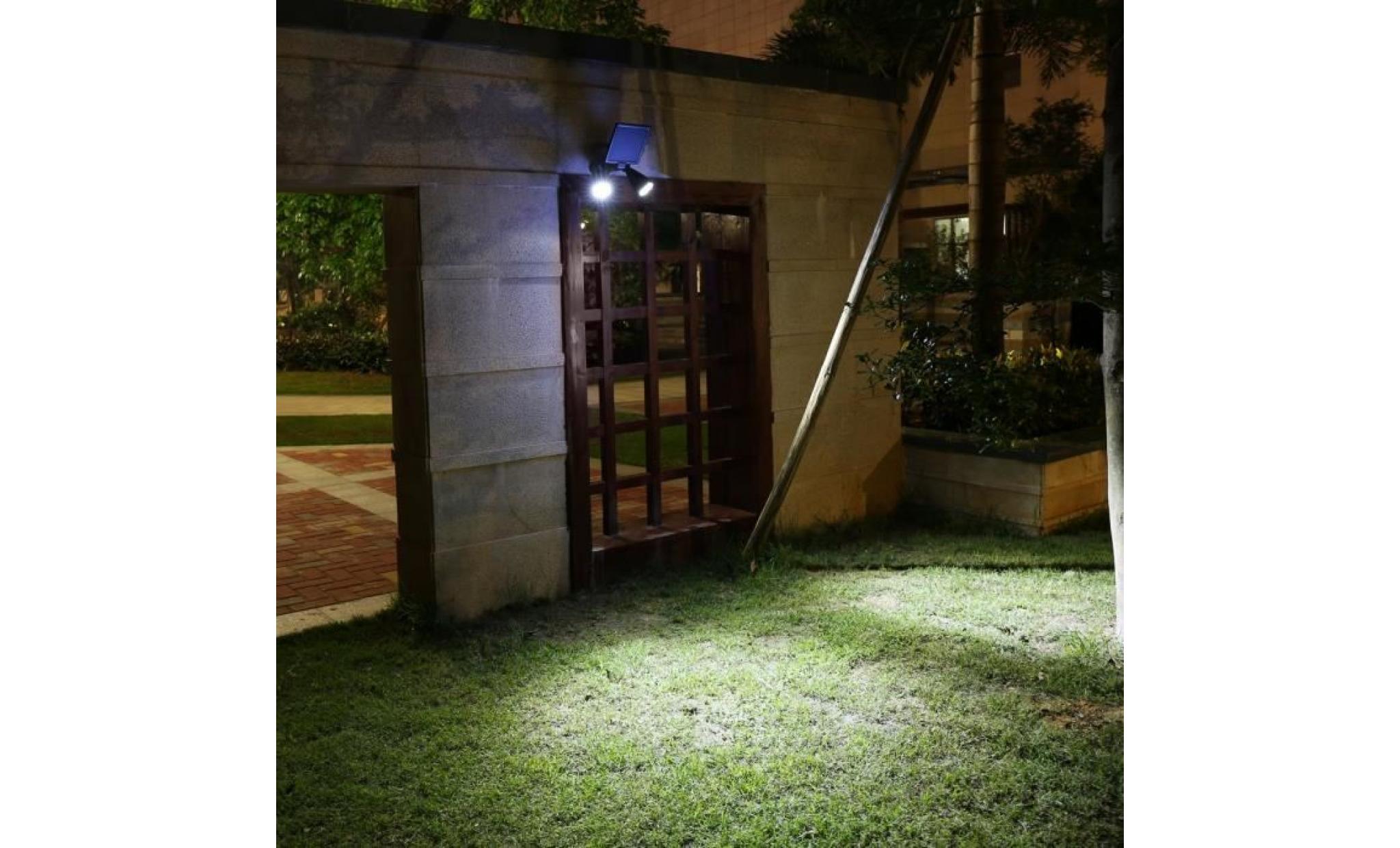 led lampe solaire extérieure ip65  avec détecteur de mouvement   pour paysage, arbre, voie, jardin, terrain, pelouse   noir pas cher