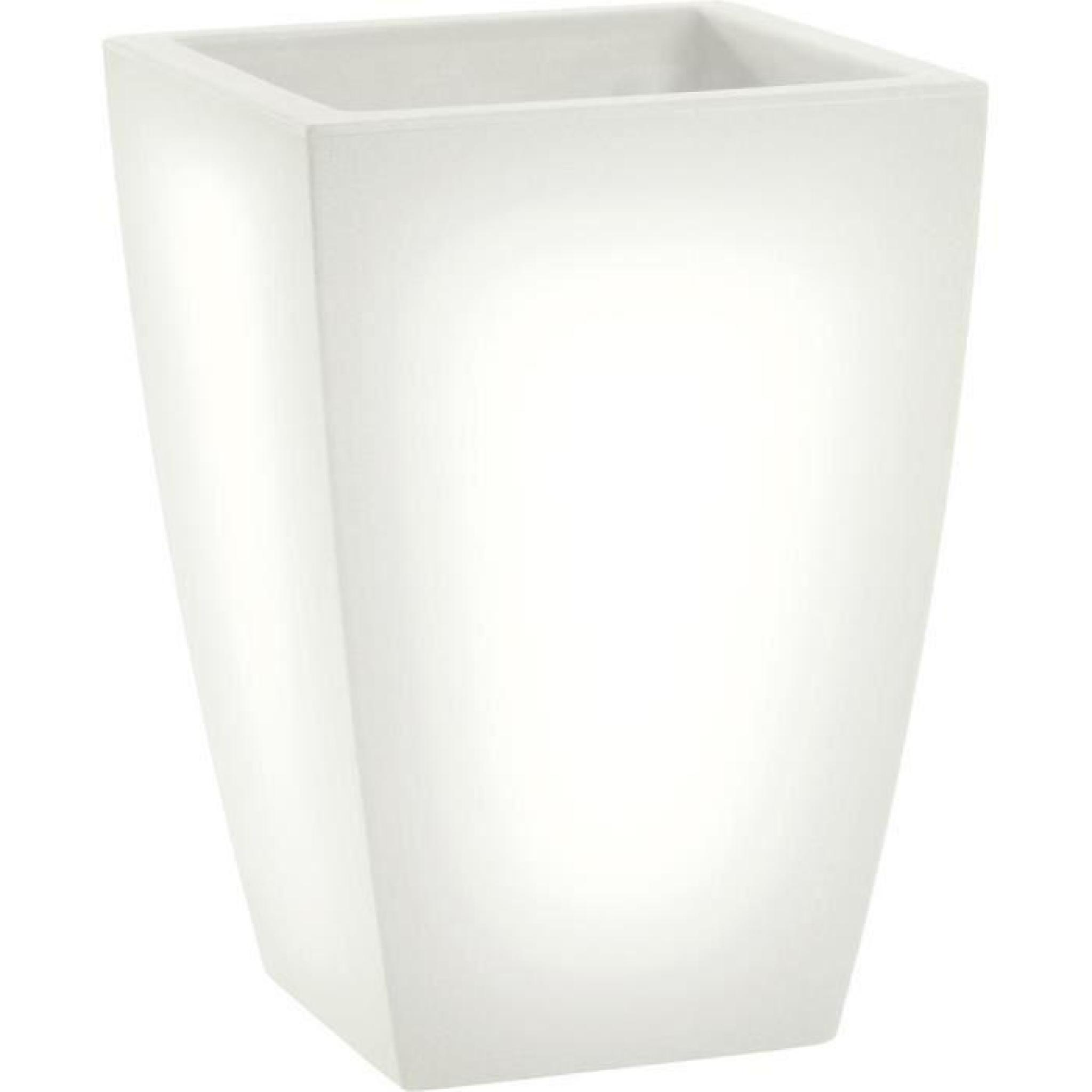 LED pot de fleurs lumineux, lumière blanc jour, l40 x h57 x l40 cm, fait de haute qualité polyéthylène