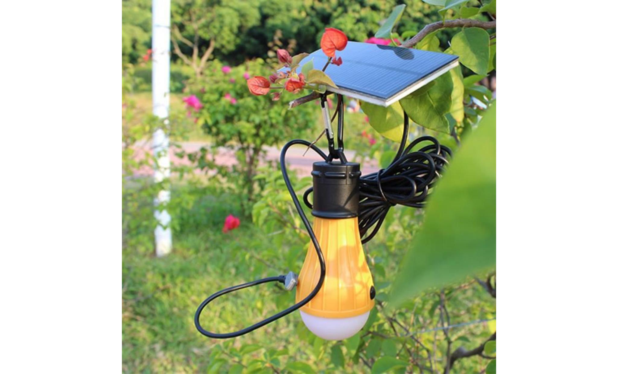 led rechargeable solaire extérieure feux d'urgence camping lumière hanging  li547558 pas cher