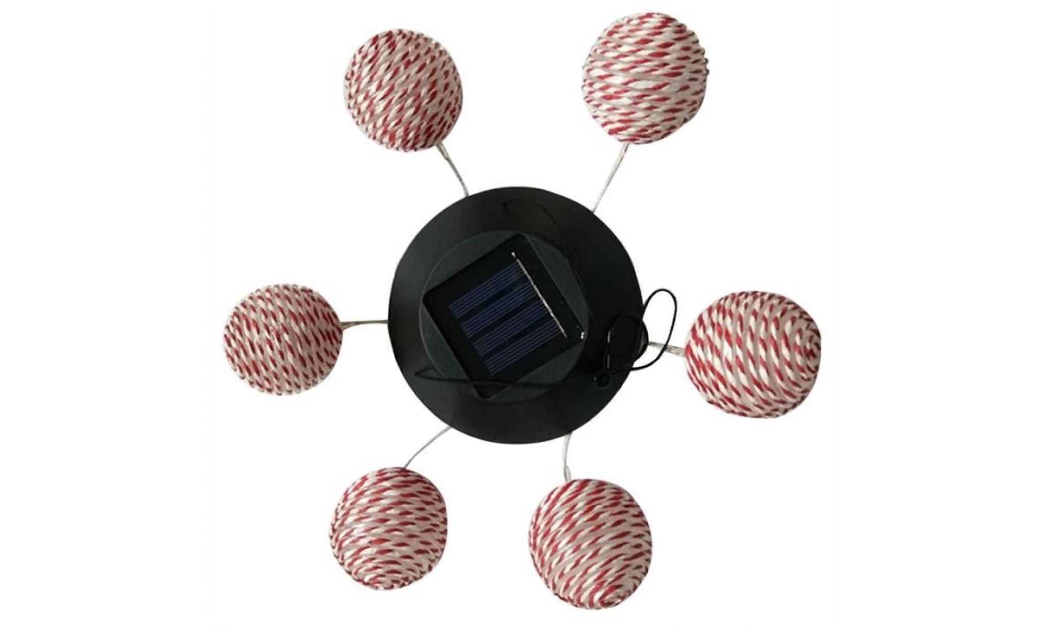 led solaire carillon ligne boule forme changement de couleur mobile carillon lumière pour caravane (couvercle noir)