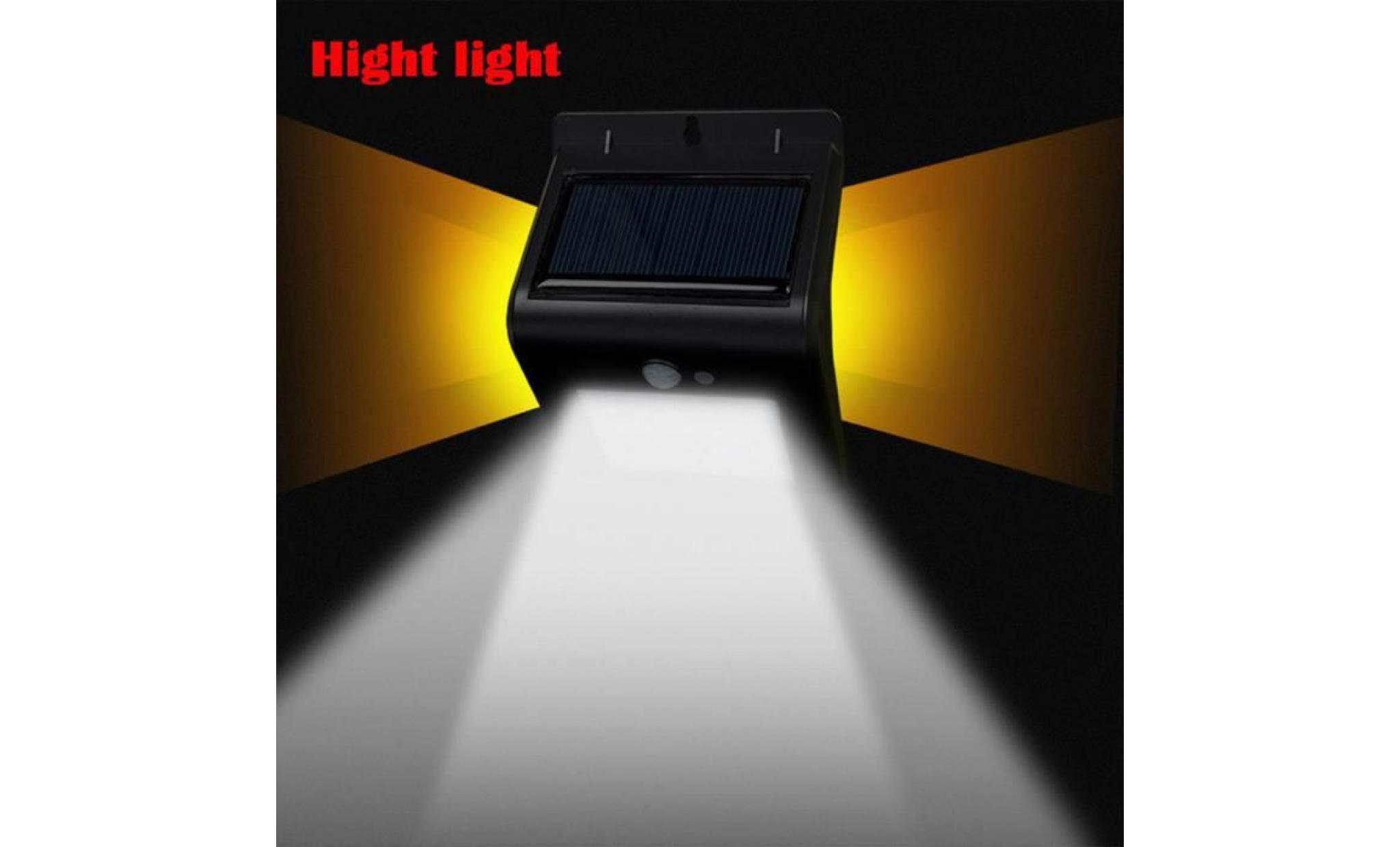 led solaire mur à détecteur de mouvement extérieur jardin lampe de sécurité li567578 pas cher