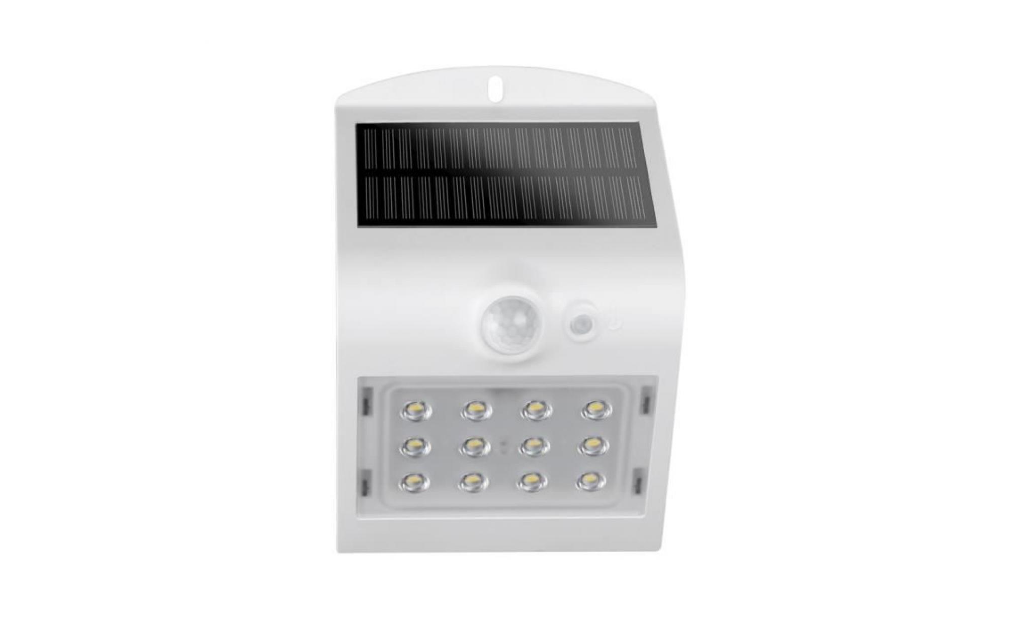 led solar floodlight 1.5w with sensor white pas cher