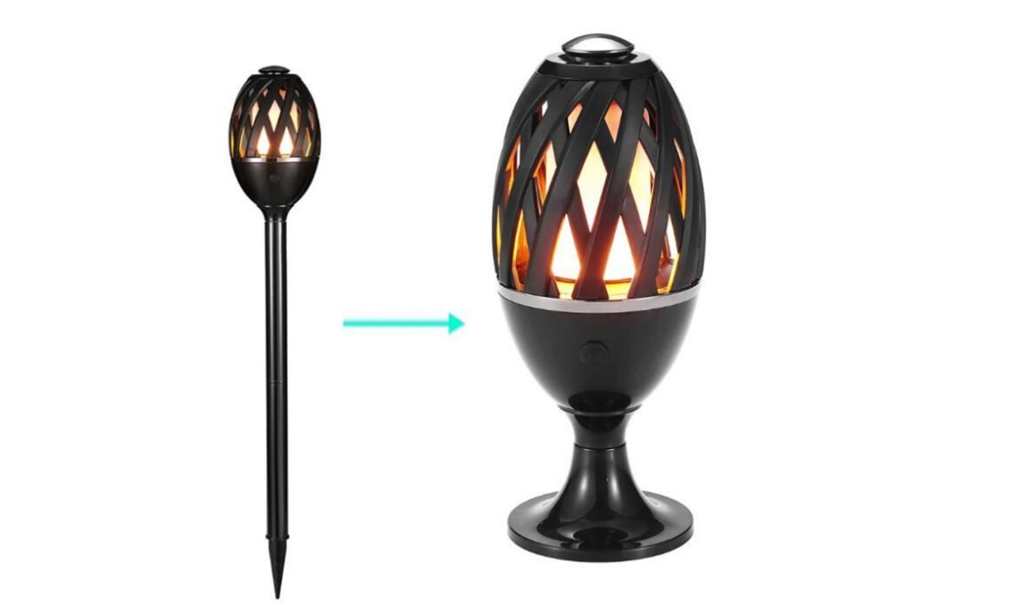 ledgle lampadaire lampe de jardin lampe de table led vacillante flamme pour décoration festival bar camping