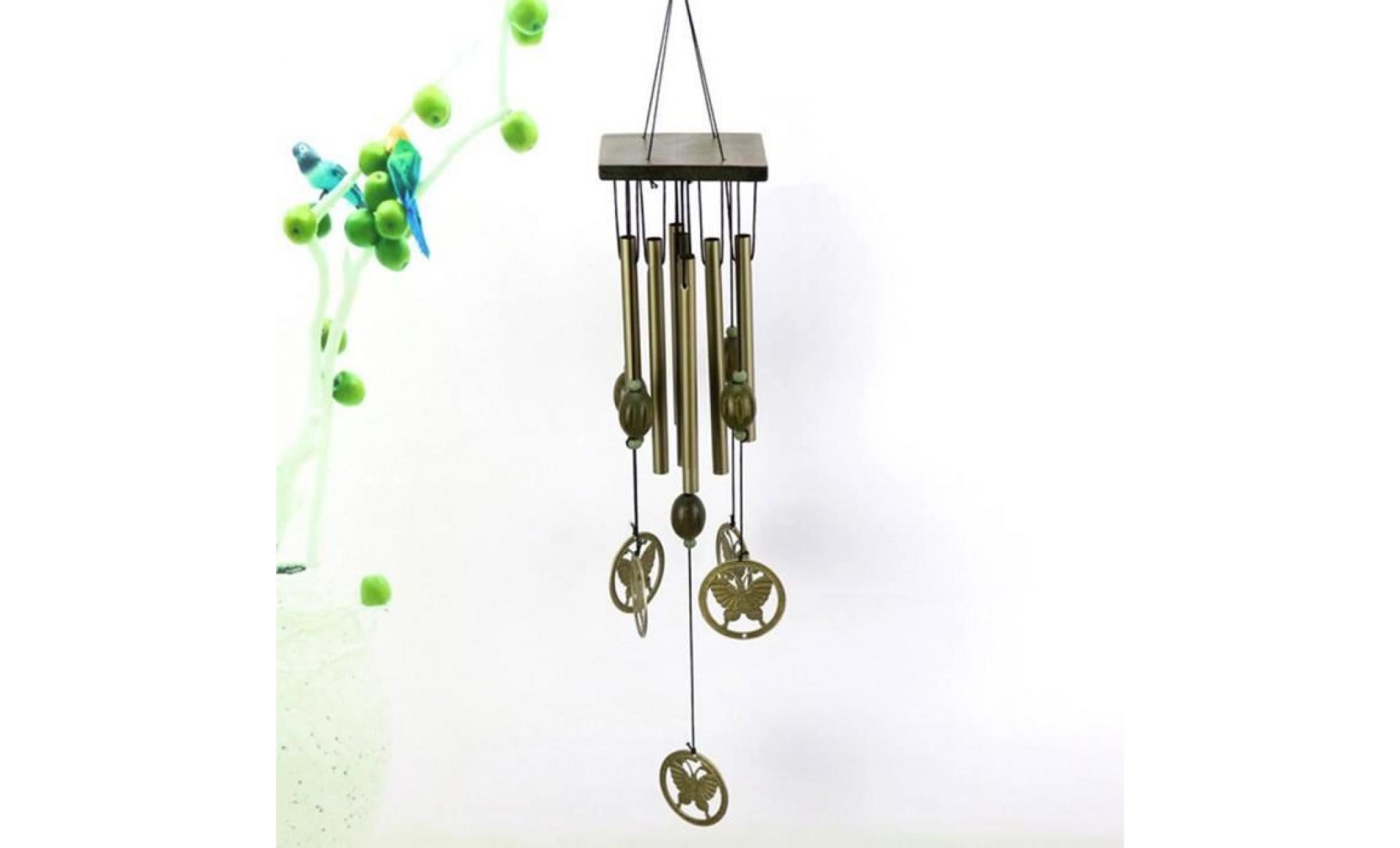 leegoal carillons éoliens crisp multi tubes en bronze (fan, bois massif + métal) pas cher