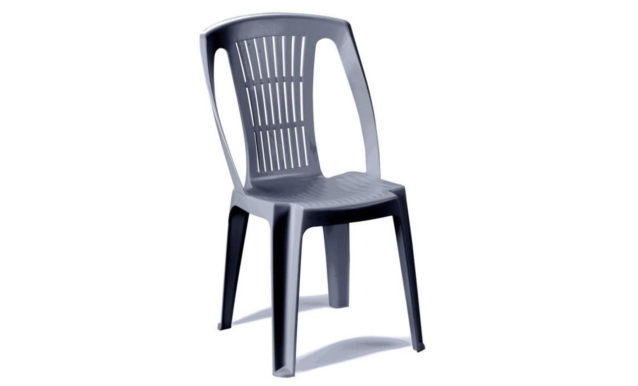 lot 12 chaises jardin plastique gris empilables cater