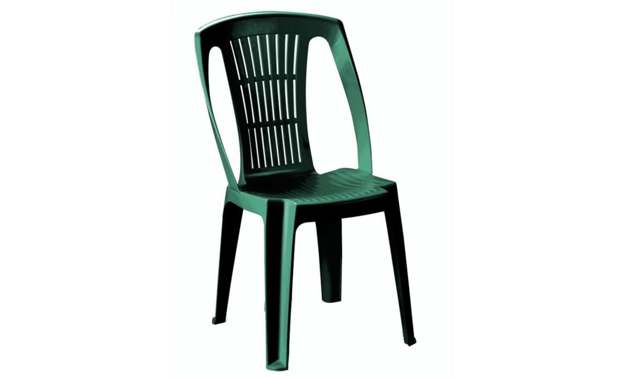 lot 12 chaises jardin plastique vert empilables cater