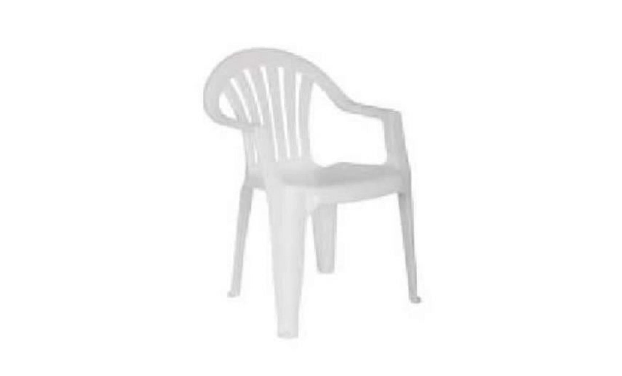 lot 120 fauteuils de jardin empilables en polypropylène blanc gerês