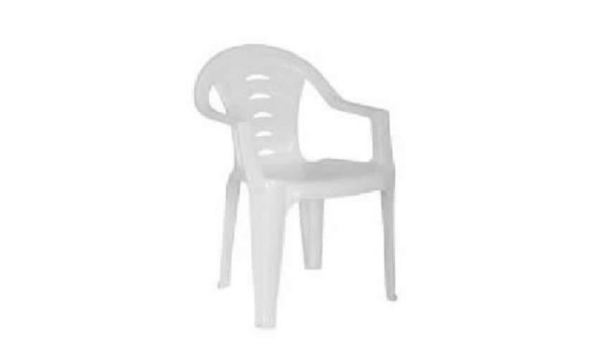 lot 120 fauteuils empilables en résine plastique blanche faro