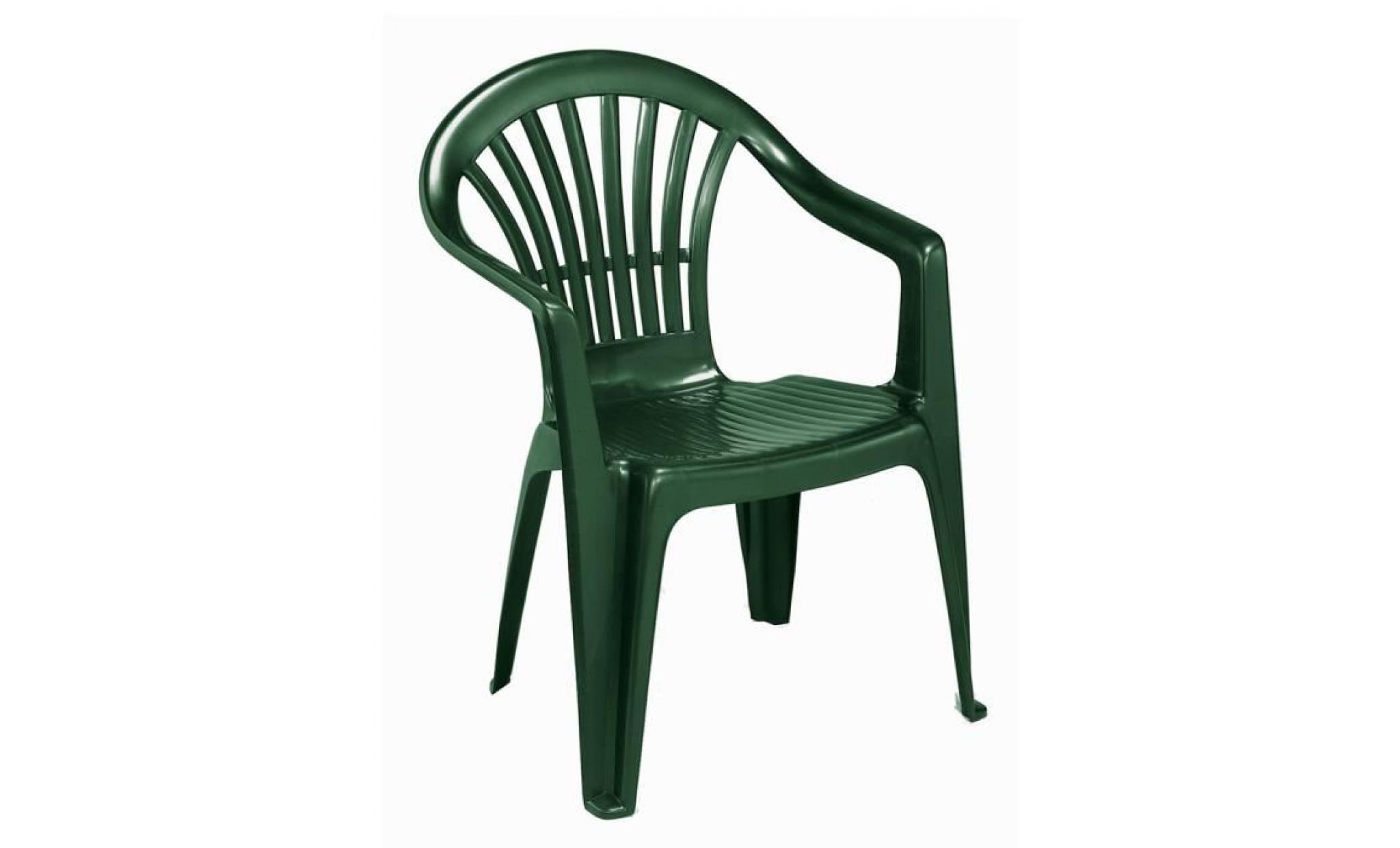 lot 16 fauteuils jardin plastique vert empilables tiny