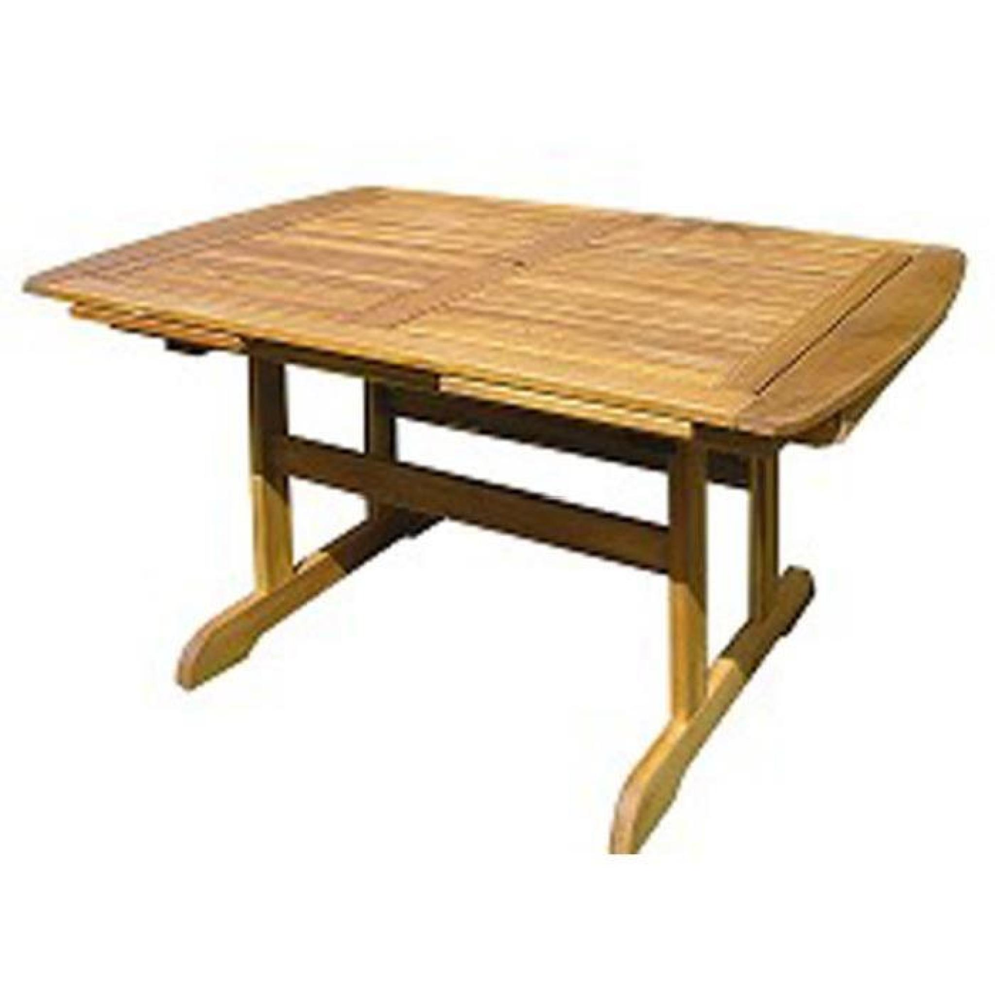 Lot 2 tables rectangulaires extensibles en bois d'acacia Taylor pas cher