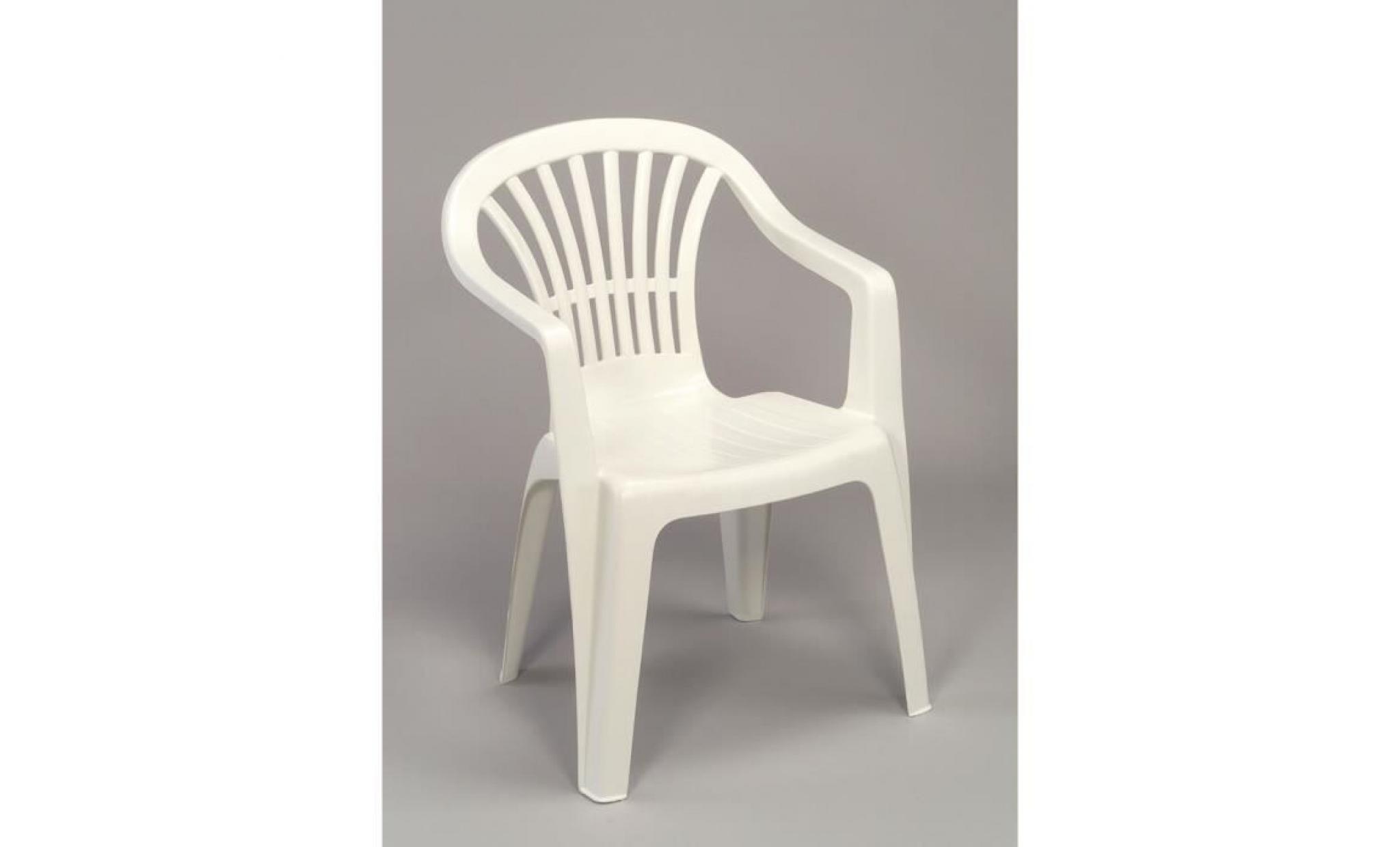 lot 36 fauteuils jardin plastique blanc empilables tiny