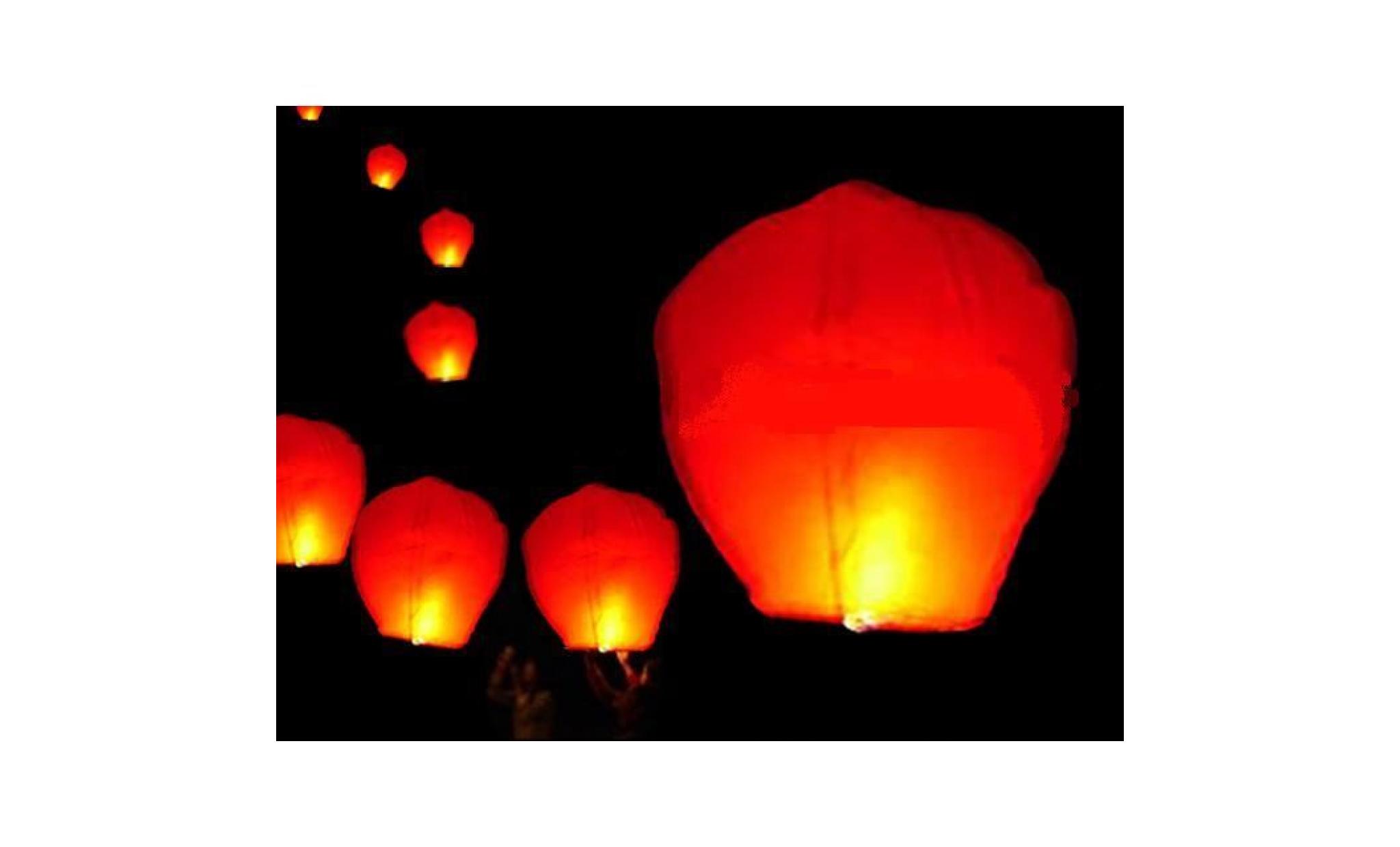 lot de 12   lanterne volante thaïlandaise 1m rouge   qualité coolminiprix®