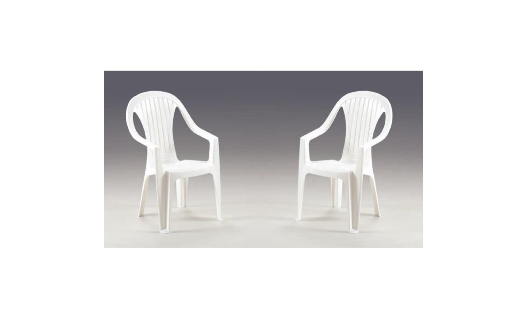 lot de 2 fauteuils   coloris blanc